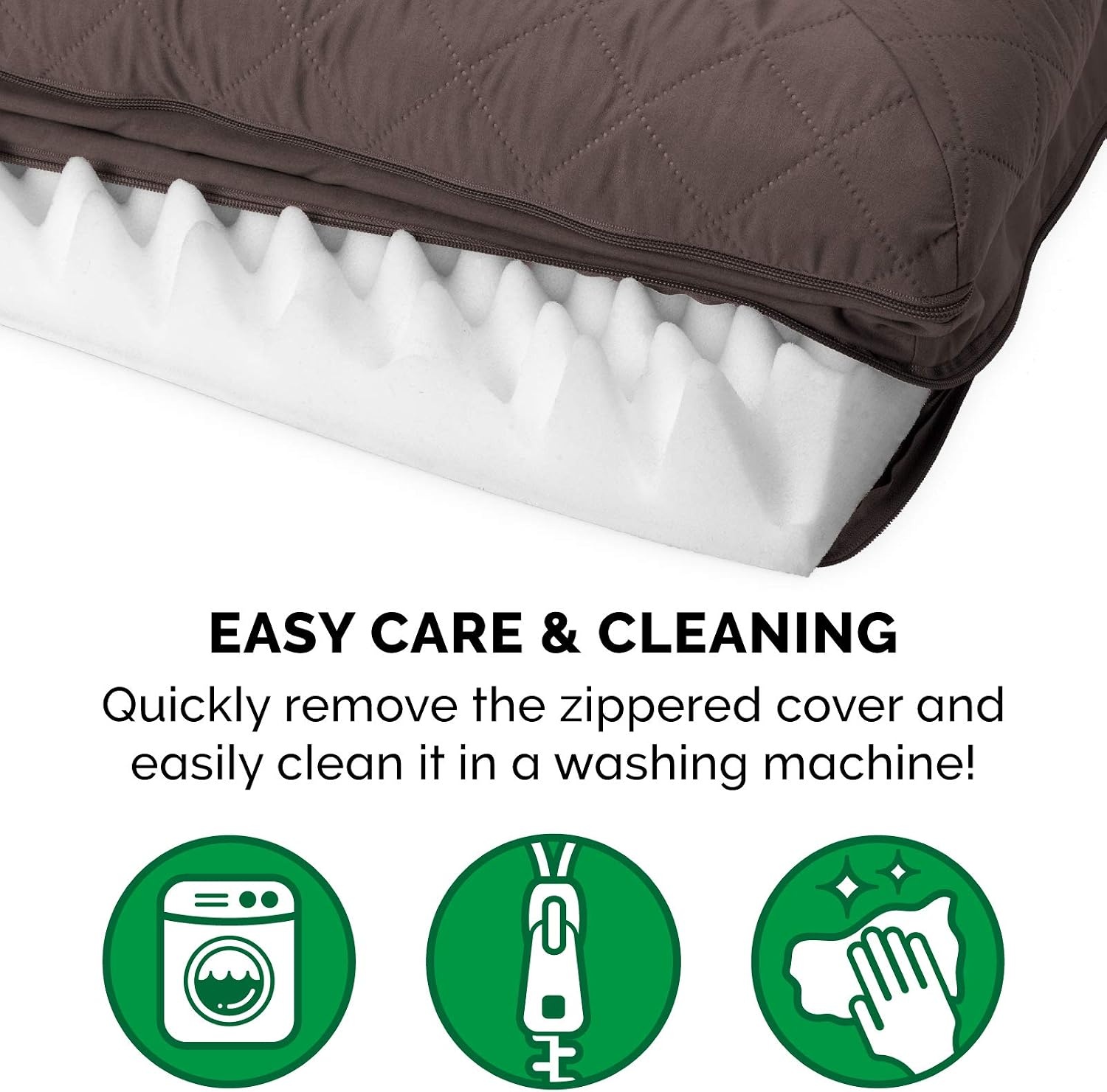 image:imageFurhaven Orthopedic Dog Bed for Large Dogs w Removable Bolsters amp Washable Cover For Dogs Up to 95 lbs Quilted Sofa Navy Blue JumboXLCoffee