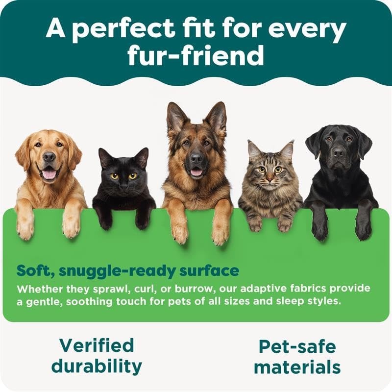 image:imageFurhaven Orthopedic Dog Bed for Large Dogs w Removable Bolsters amp Washable Cover For Dogs Up to 95 lbs Quilted Sofa Navy Blue JumboXLDark Sage