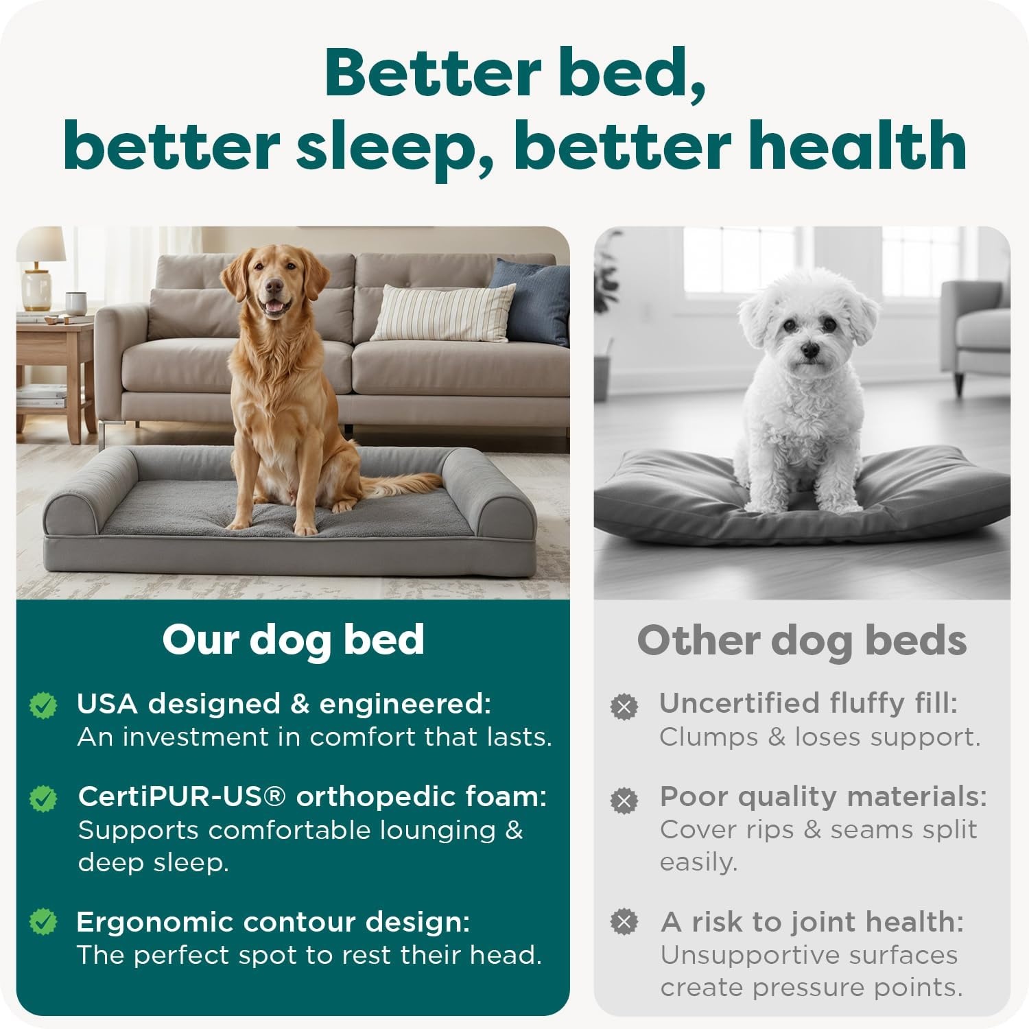 image:imageFurhaven Orthopedic Dog Bed for Large Dogs w Removable Bolsters amp Washable Cover For Dogs Up to 95 lbs Quilted Sofa Navy Blue JumboXLDark Sage