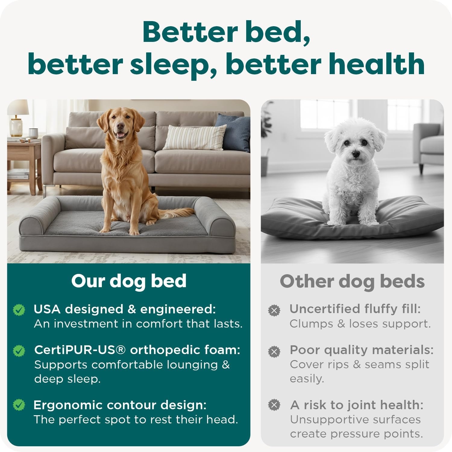 image:imageFurhaven Orthopedic Dog Bed for Large Dogs w Removable Bolsters amp Washable Cover For Dogs Up to 95 lbs Quilted Sofa Navy Blue JumboXLDark Sage