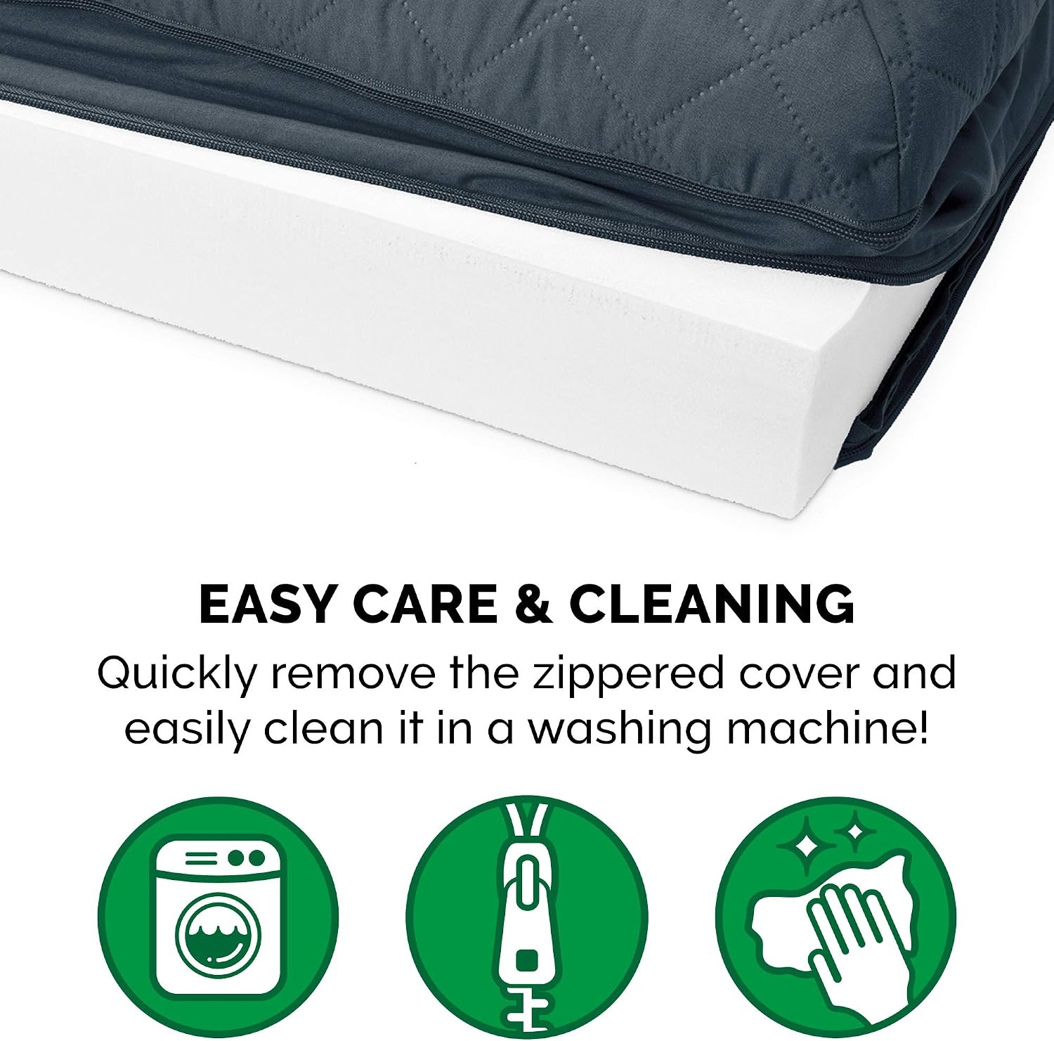 image:imageFurhaven Orthopedic Dog Bed for Large Dogs w Removable Bolsters amp Washable Cover For Dogs Up to 95 lbs Quilted Sofa Navy Blue JumboXLIron Gray