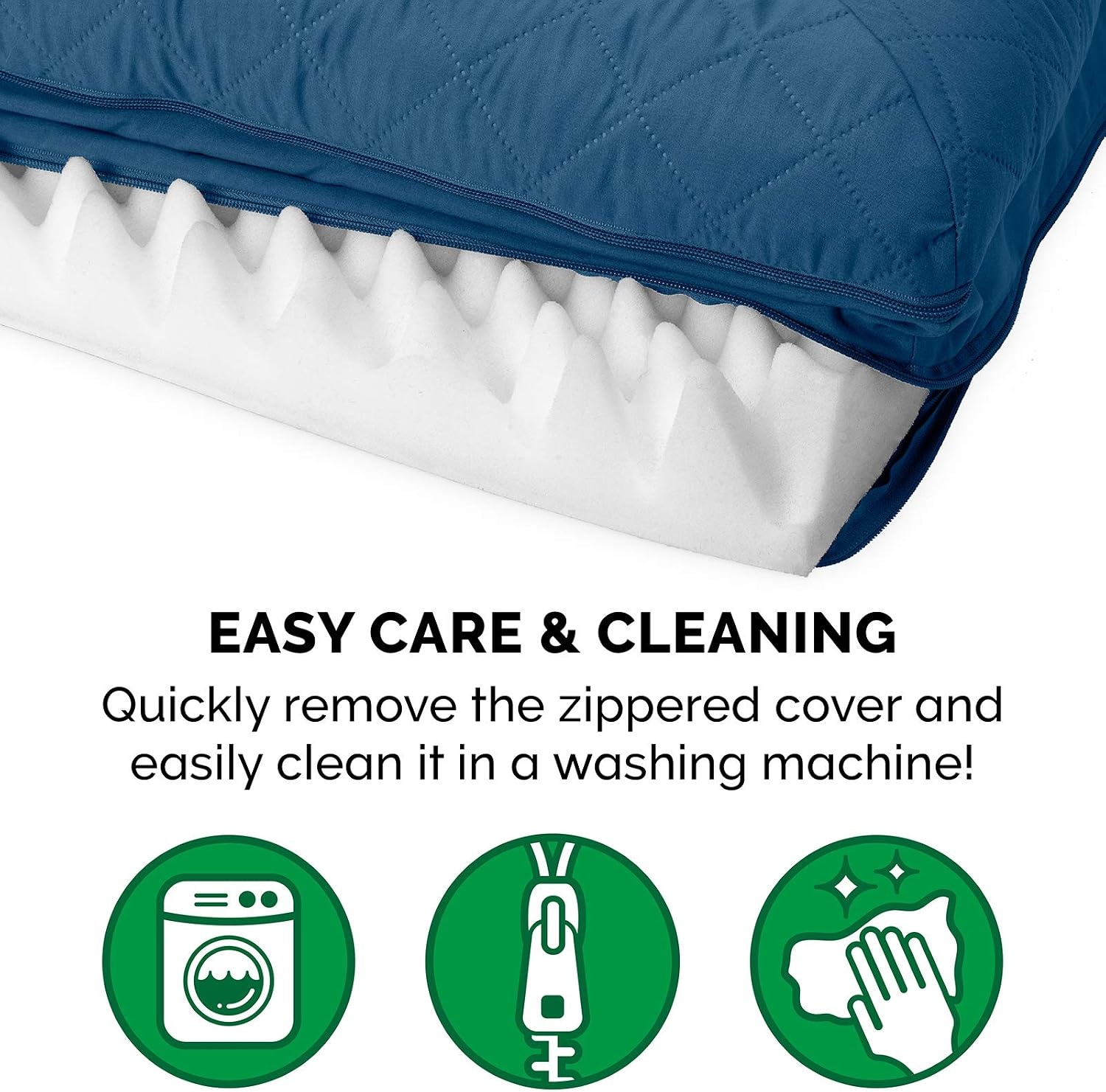 image:imageFurhaven Orthopedic Dog Bed for Large Dogs w Removable Bolsters amp Washable Cover For Dogs Up to 95 lbs Quilted Sofa Navy Blue JumboXLNavy Blue