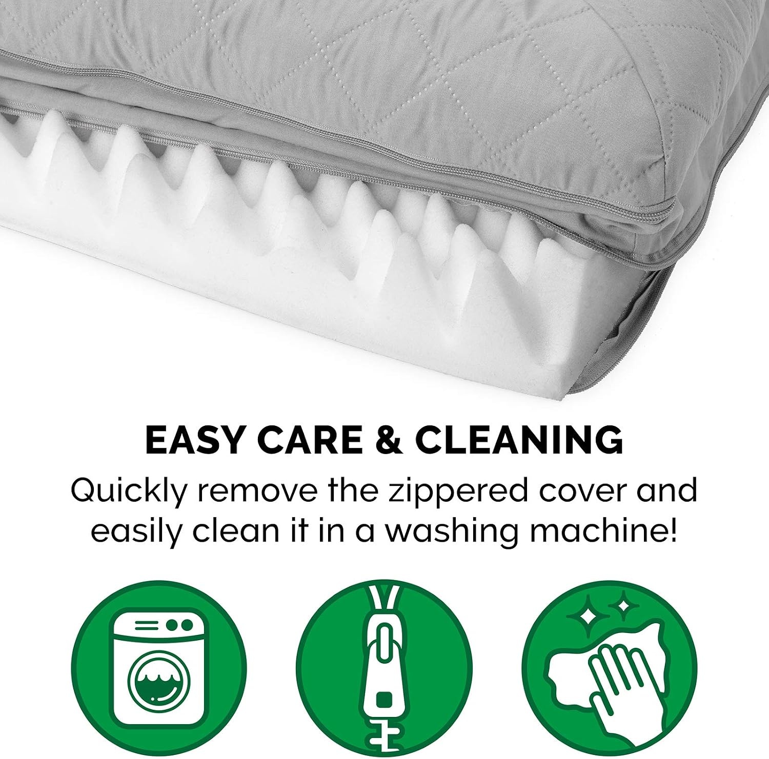 image:imageFurhaven Orthopedic Dog Bed for Large Dogs w Removable Bolsters amp Washable Cover For Dogs Up to 95 lbs Quilted Sofa Navy Blue JumboXLSilver Gray