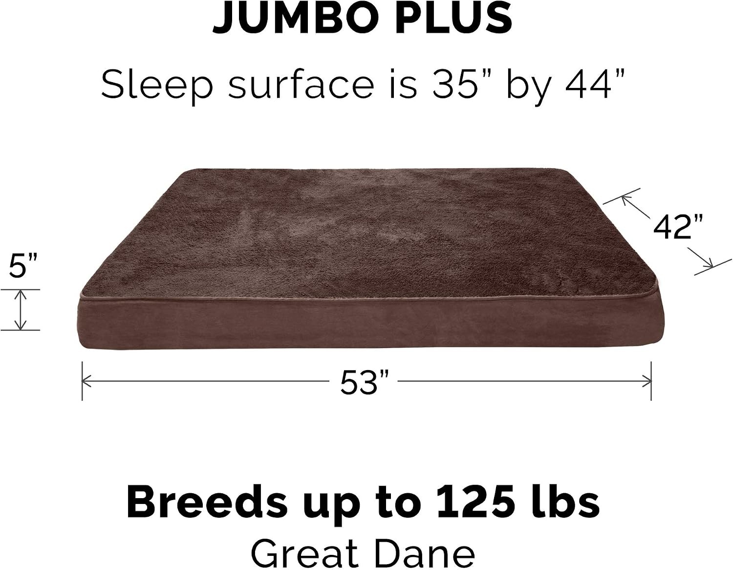 image:imageFurhaven Orthopedic Dog Bed for Large Dogs w Removable Bolsters amp Washable Cover For Dogs Up to 95 lbs Quilted Sofa Navy Blue JumboXLToasted Brown
