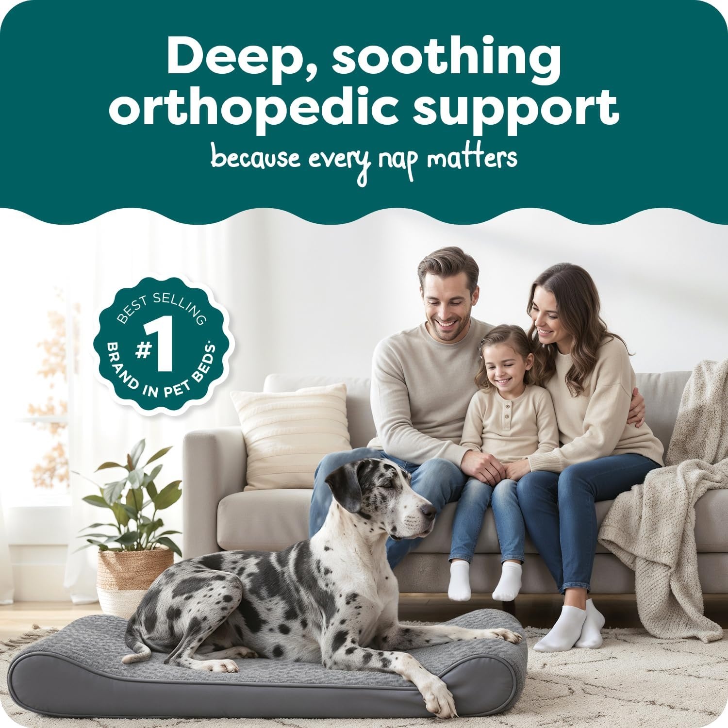 image:imageFurhaven Orthopedic Dog Bed for Large Dogs w Removable Washable Cover For Dogs Up to 150 lbs Ultra Plush Faux Fur amp Suede Luxe Lounger Contour Mattress Gray Jumbo PlusXXLGray