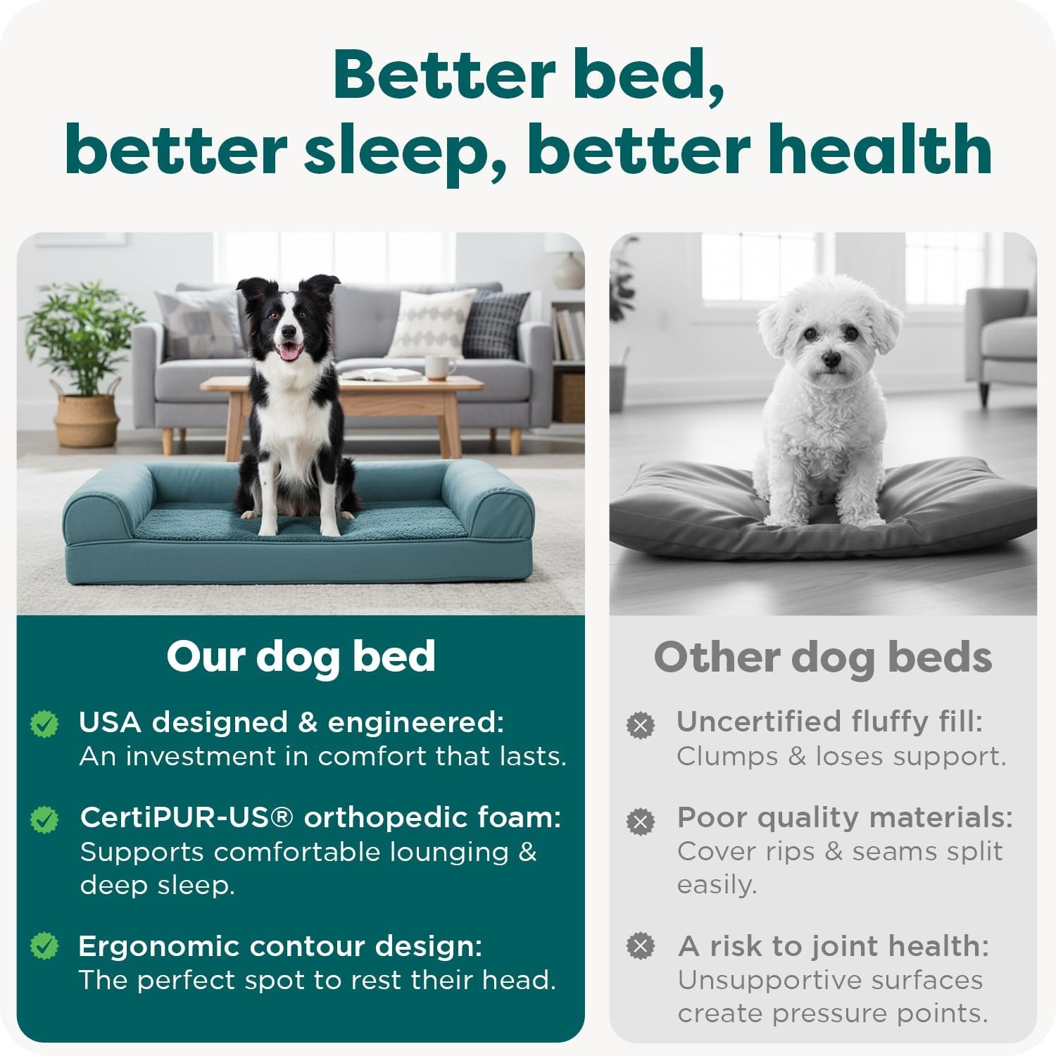 image:imageFurhaven Orthopedic Dog Bed for LargeMedium Dogs w Removable Bolsters amp Washable Cover For Dogs Up to 55 lbs Plush amp Suede Sofa Gray LargeDeep Pool