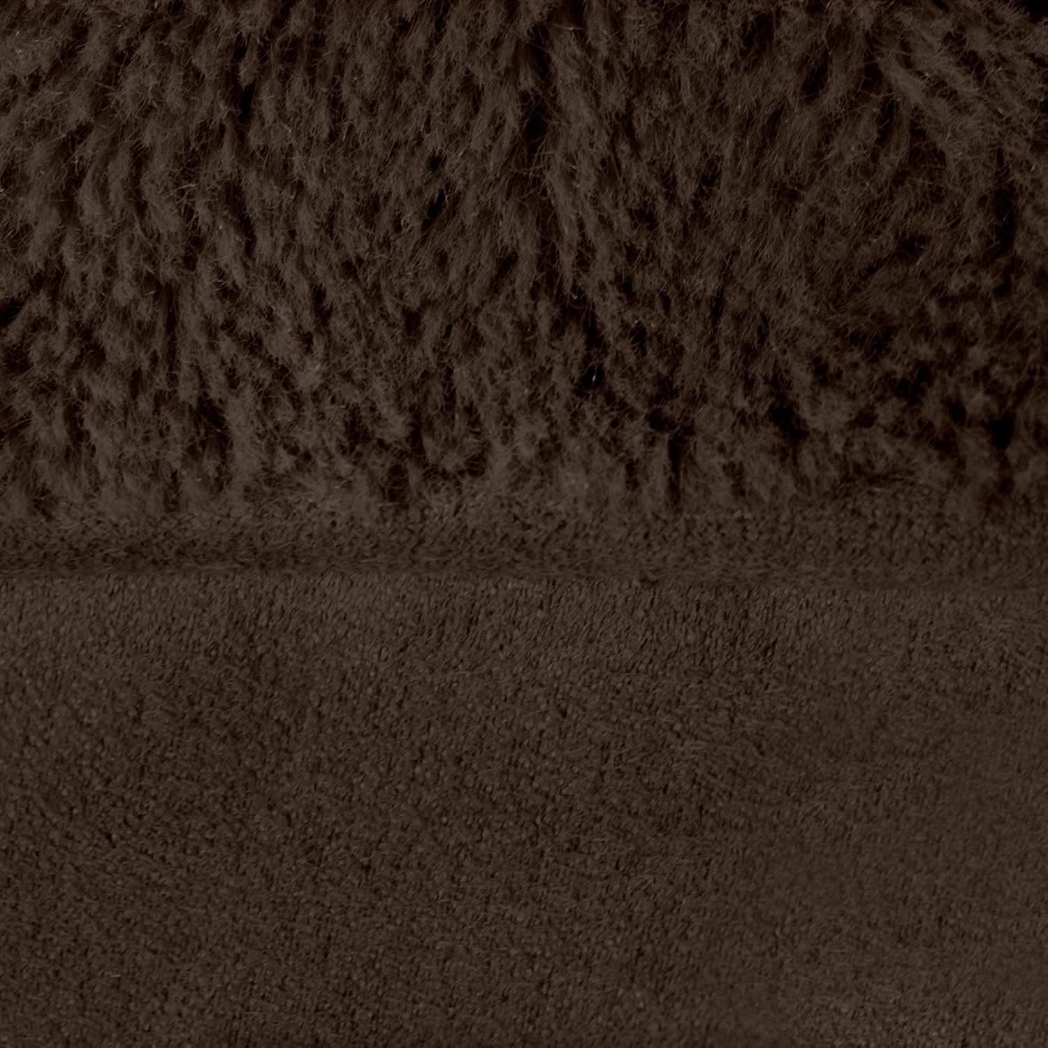 image:imageFurhaven Orthopedic Dog Bed for LargeMedium Dogs w Removable Bolsters amp Washable Cover For Dogs Up to 55 lbs Plush amp Suede Sofa Gray LargeEspresso