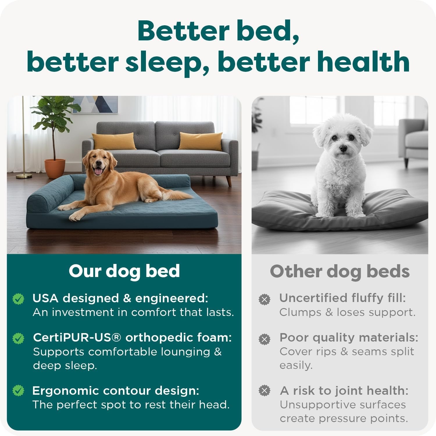 image:imageFurhaven Orthopedic Dog Bed for MediumSmall Dogs w Removable Bolsters amp Washable Cover For Dogs Up to 35 lbs TwoTone Plush Faux Fur amp Suede L Shaped Chaise Dark Sage MediumBluestone
