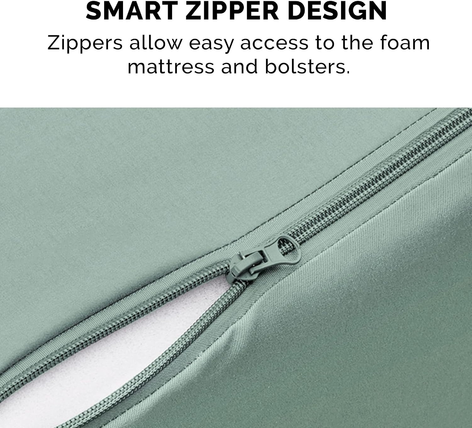 image:imageFurhaven Orthopedic Dog Bed for MediumSmall Dogs w Removable Bolsters amp Washable Cover For Dogs Up to 35 lbs TwoTone Plush Faux Fur amp Suede L Shaped Chaise Dark Sage MediumIceberg Green
