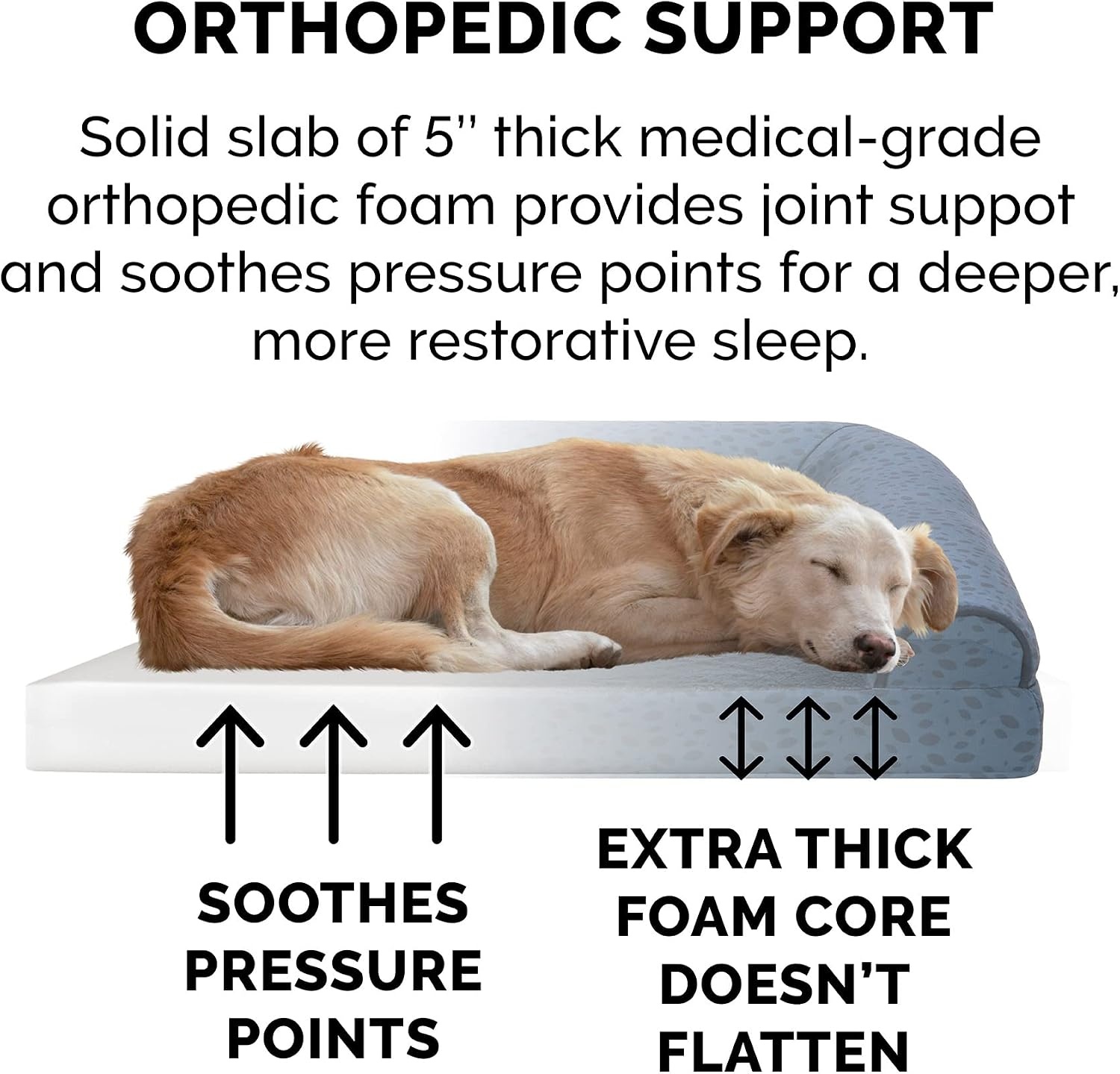 image:imageFurhaven Orthopedic Dog Bed for MediumSmall Dogs w Removable Bolsters amp Washable Cover For Dogs Up to 35 lbs TwoTone Plush Faux Fur amp Suede L Shaped Chaise Dark Sage MediumBlue Almonds