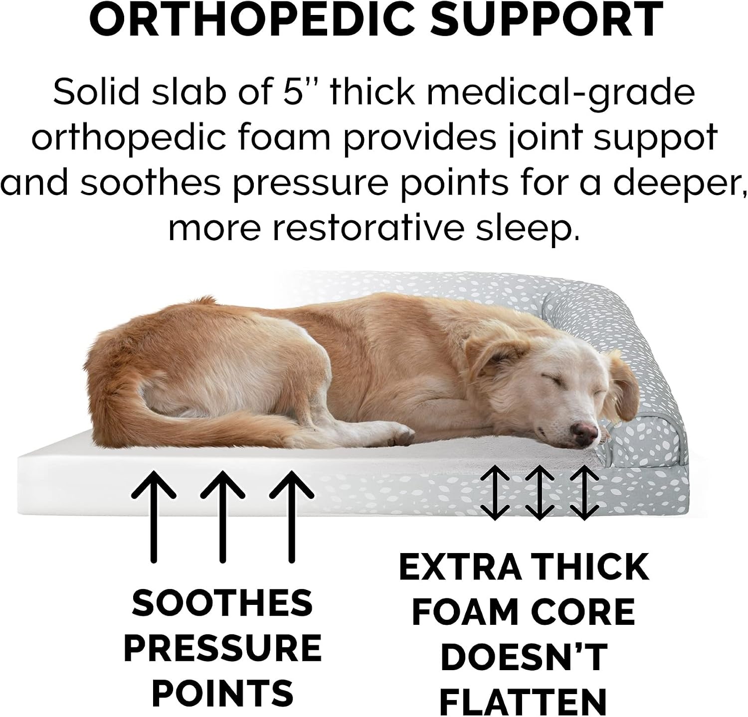 image:imageFurhaven Orthopedic Dog Bed for MediumSmall Dogs w Removable Bolsters amp Washable Cover For Dogs Up to 35 lbs TwoTone Plush Faux Fur amp Suede L Shaped Chaise Dark Sage MediumGray Almonds
