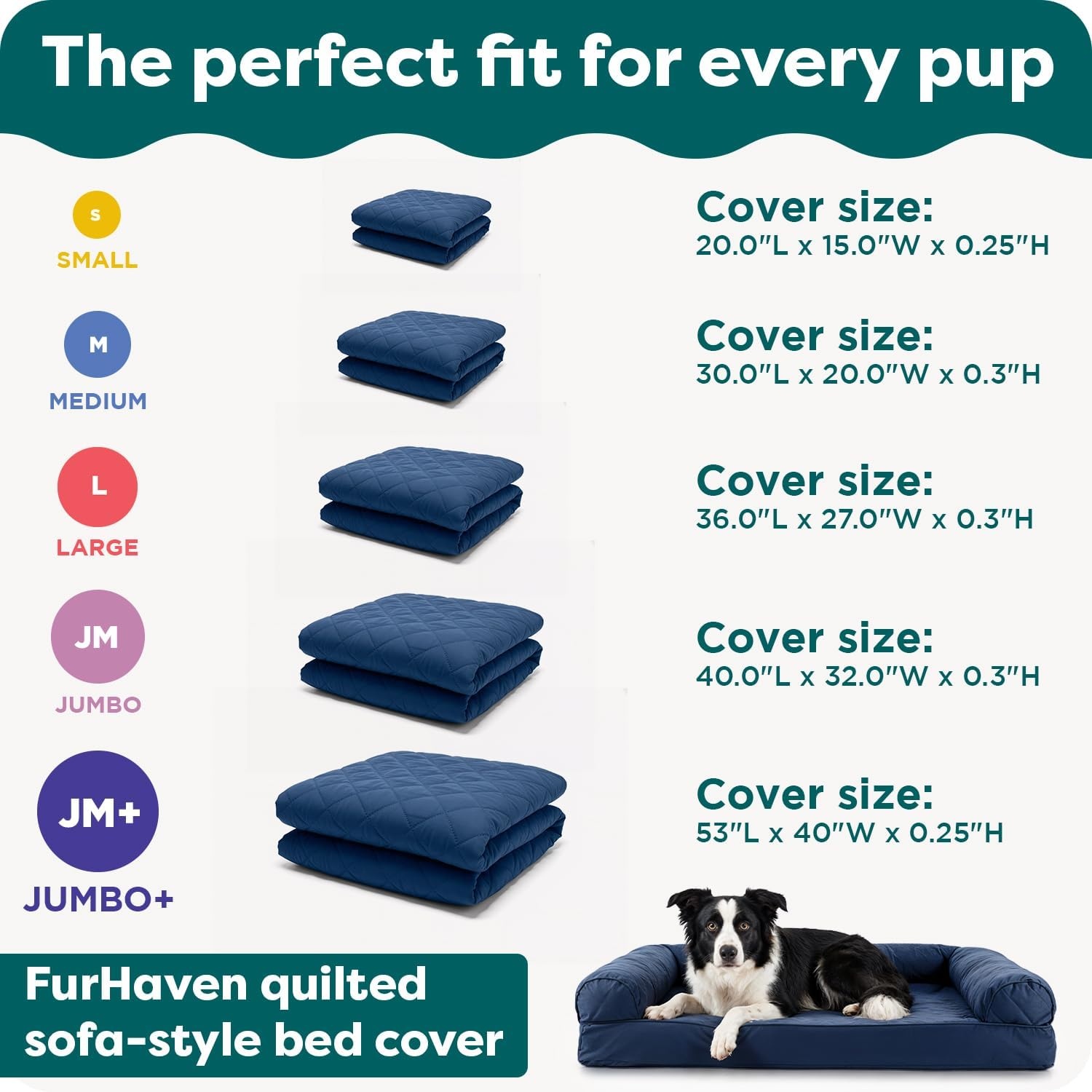 image:imageFurhaven Replacement Dog Bed Cover Quilted SofaStyle Machine Washable Iron Gray Jumbo XLargeNavy