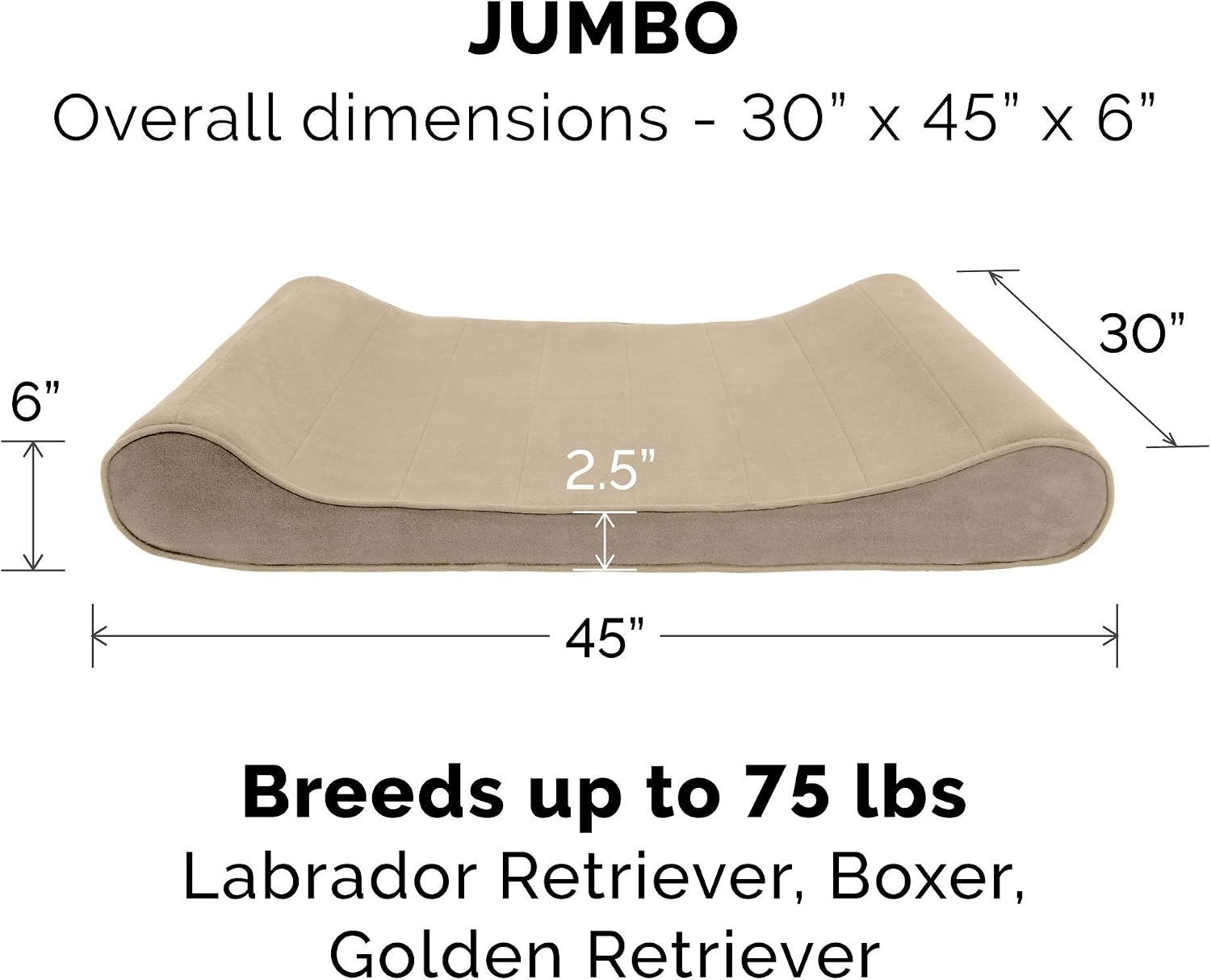 image:imageFurhaven Replacement Dog Bed Cover Ultra Plush Faux Fur amp Suede Contour Luxe Lounger Machine Washable Chocolate LargeMicrovelvet Clay
