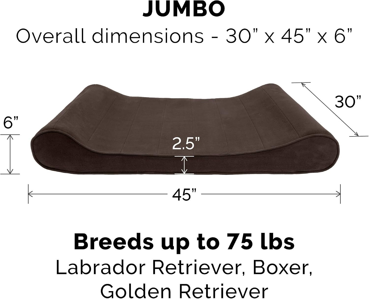 image:imageFurhaven Replacement Dog Bed Cover Ultra Plush Faux Fur amp Suede Contour Luxe Lounger Machine Washable Chocolate LargeMicrovelvet Espresso