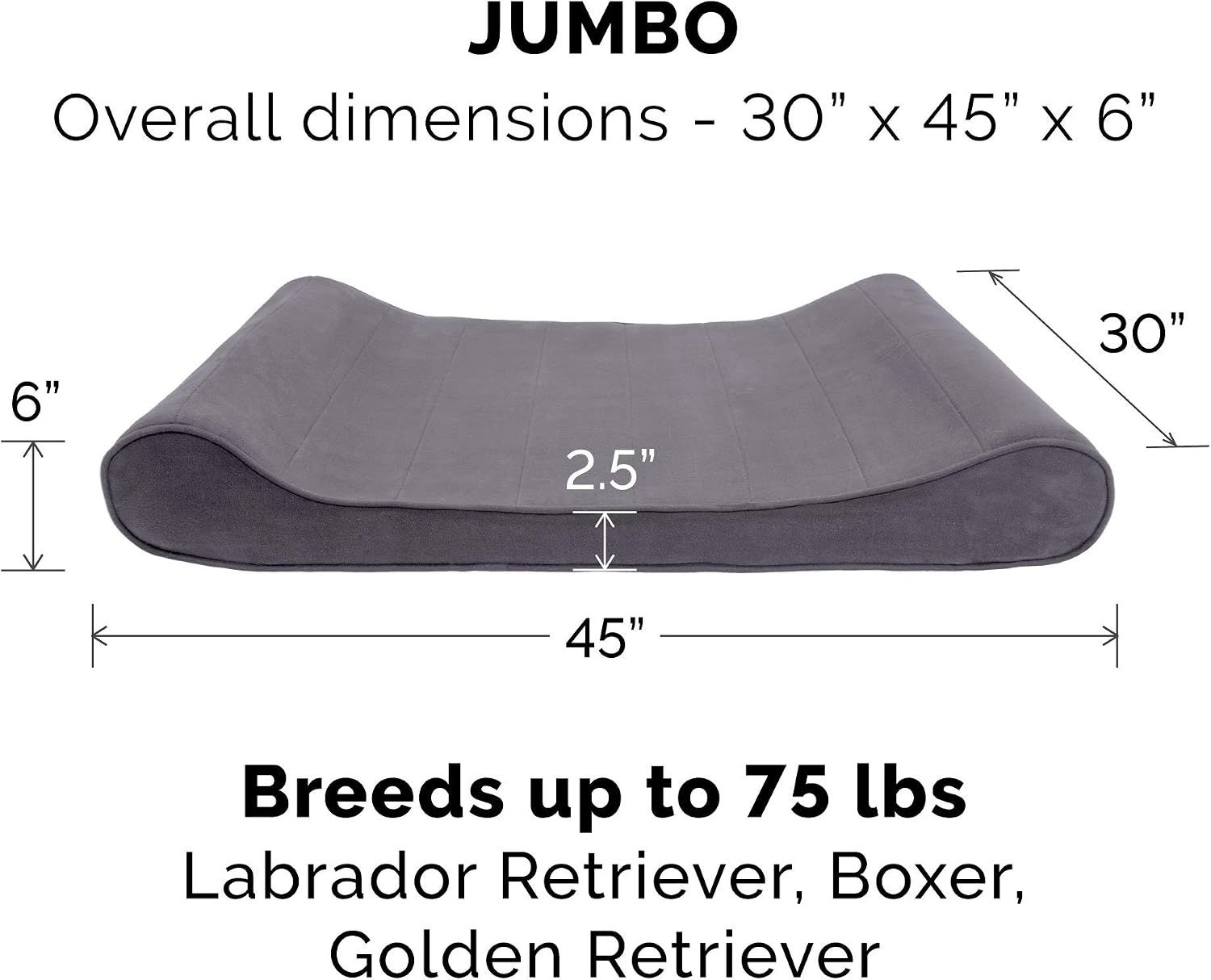 image:imageFurhaven Replacement Dog Bed Cover Ultra Plush Faux Fur amp Suede Contour Luxe Lounger Machine Washable Chocolate LargeMicrovelvet Gray