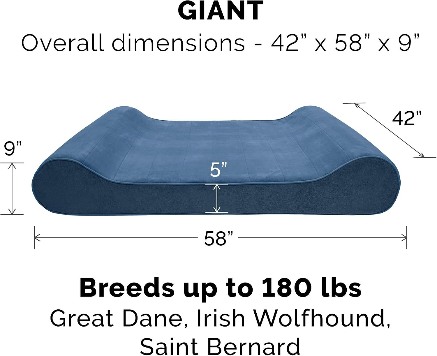 image:imageFurhaven Replacement Dog Bed Cover Ultra Plush Faux Fur amp Suede Contour Luxe Lounger Machine Washable Chocolate LargeMicrovelvet Stellar Blue