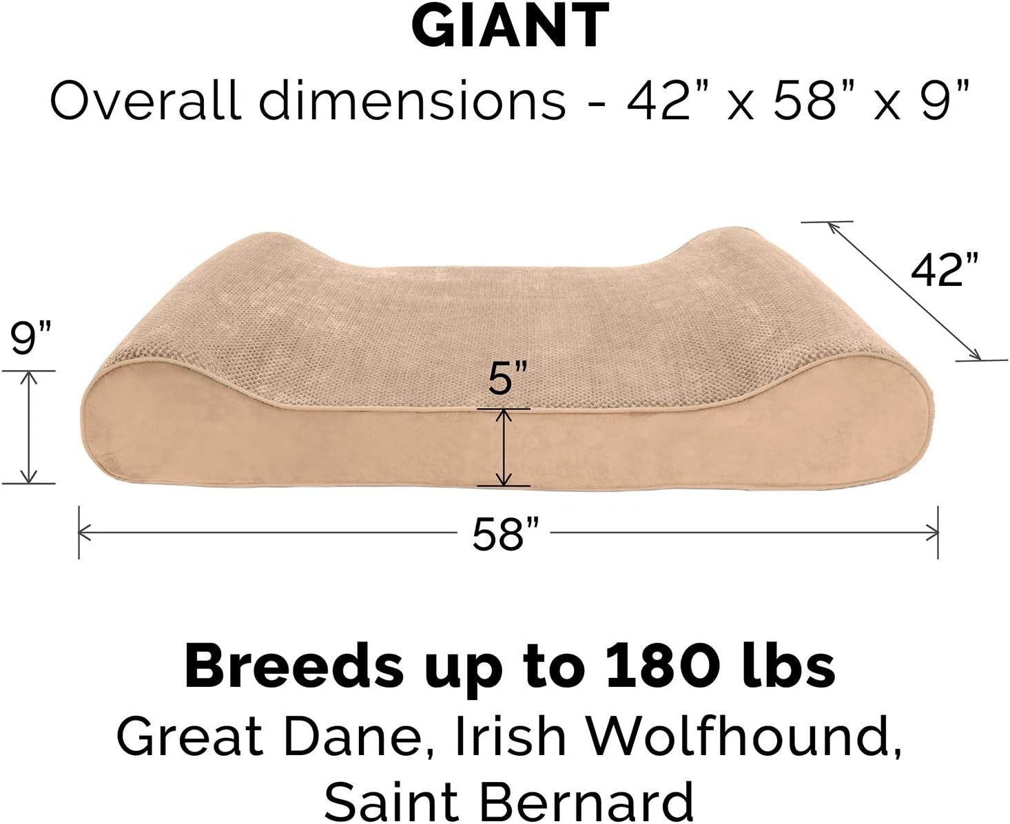 image:imageFurhaven Replacement Dog Bed Cover Ultra Plush Faux Fur amp Suede Contour Luxe Lounger Machine Washable Chocolate LargeMinky Plush Velvet Camel