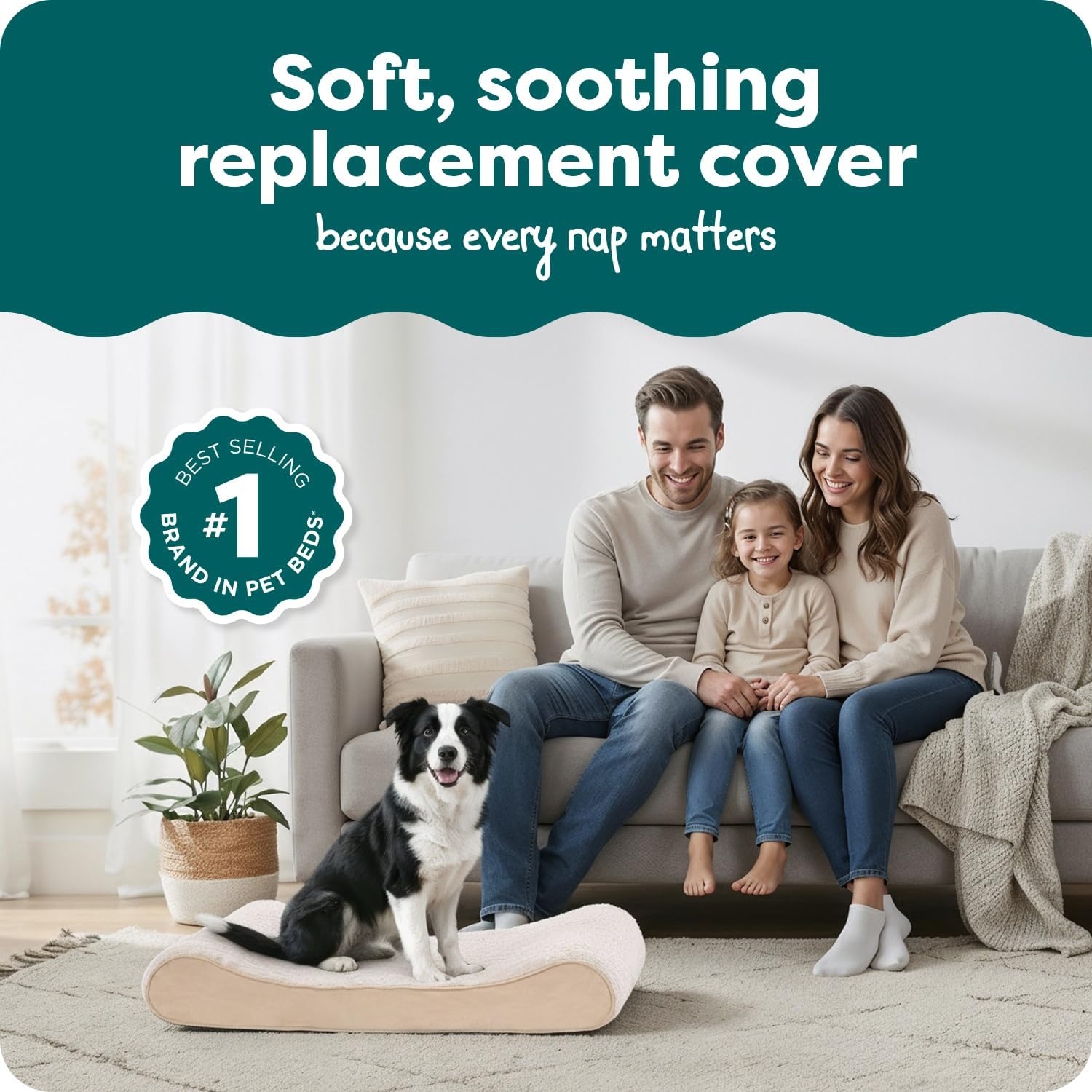 image:imageFurhaven Replacement Dog Bed Cover Ultra Plush Faux Fur amp Suede Contour Luxe Lounger Machine Washable Chocolate LargeUltra Plush Cream