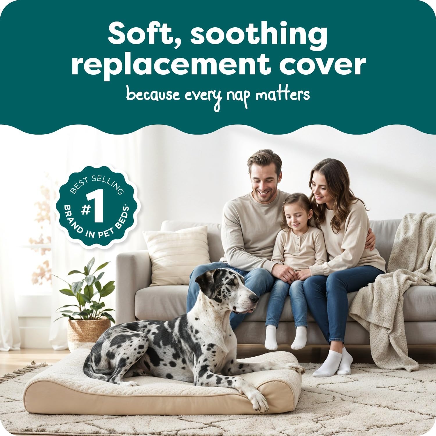 image:imageFurhaven Replacement Dog Bed Cover Ultra Plush Faux Fur amp Suede Contour Luxe Lounger Machine Washable Chocolate LargeUltra Plush Cream