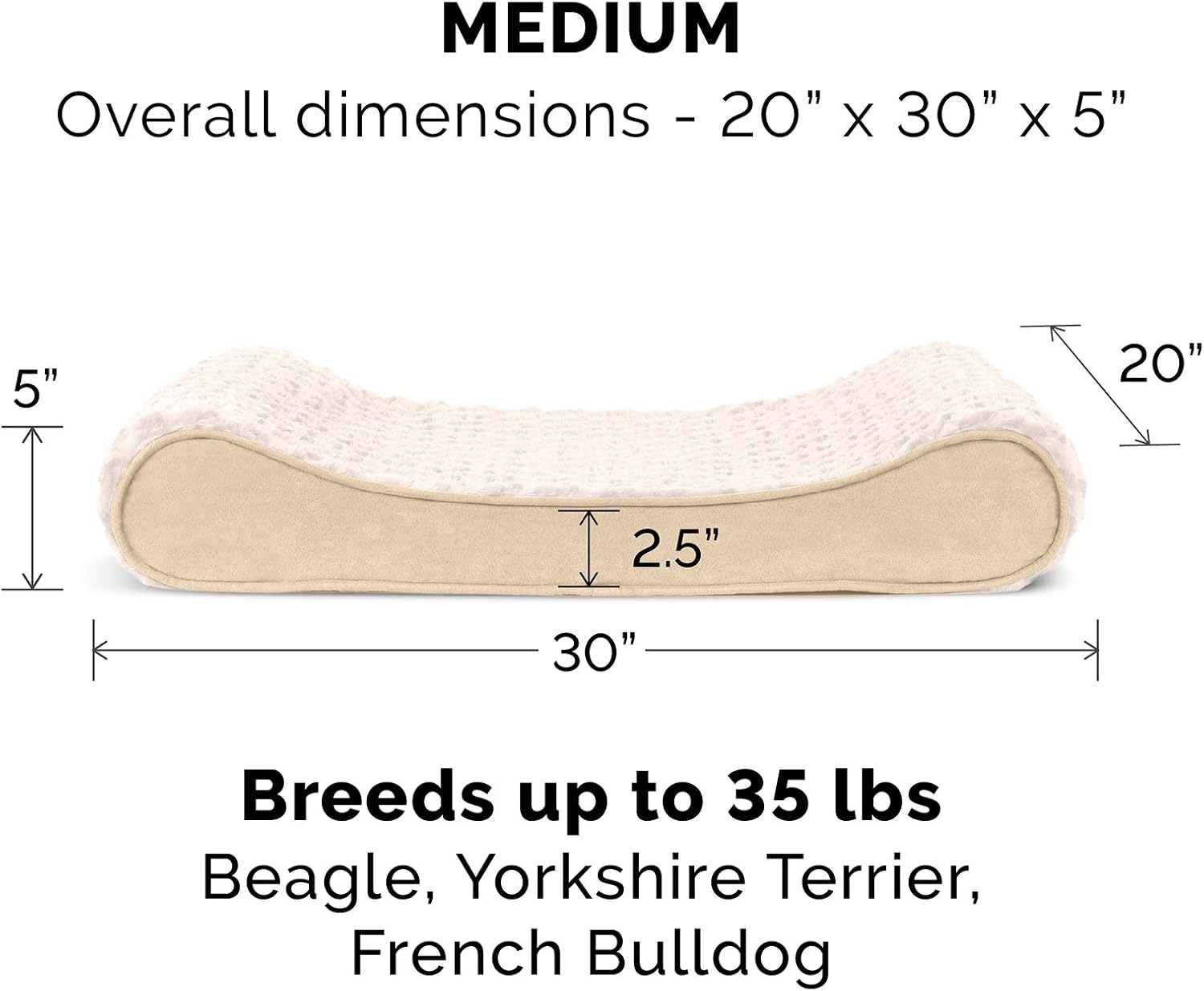 image:imageFurhaven Replacement Dog Bed Cover Ultra Plush Faux Fur amp Suede Contour Luxe Lounger Machine Washable Chocolate LargeUltra Plush Cream