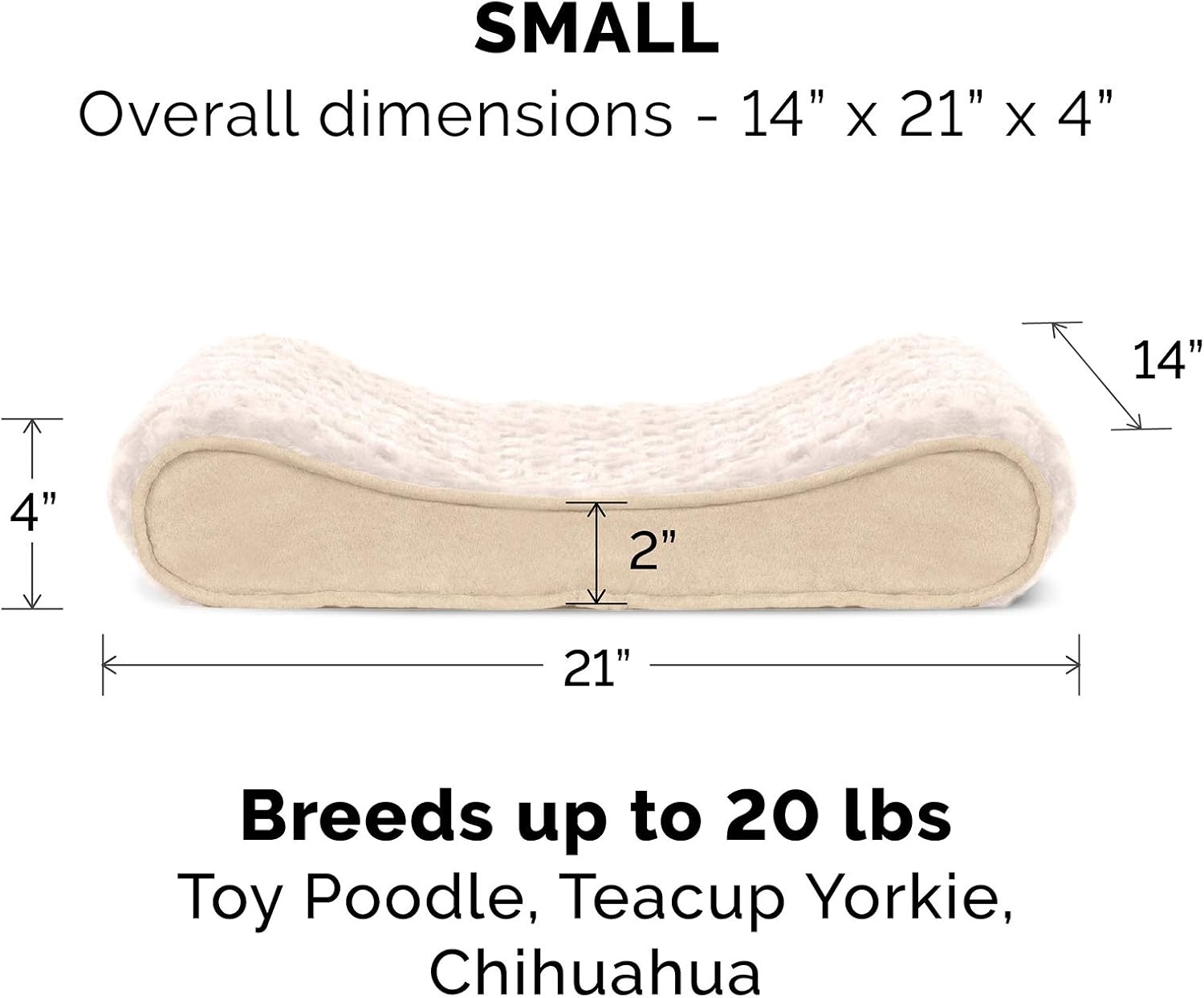 image:imageFurhaven Replacement Dog Bed Cover Ultra Plush Faux Fur amp Suede Contour Luxe Lounger Machine Washable Chocolate LargeUltra Plush Cream