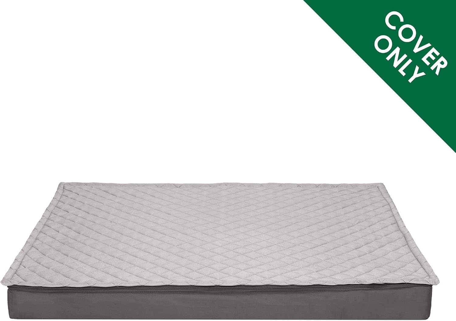 image:imageFurhaven Replacement Dog Bed Cover WaterResistant IndoorOutdoor Logo Print Oxford Polycanvas Mattress Washable Deep Lagoon Jumbo XLargeConvertible Quilt Top Gray