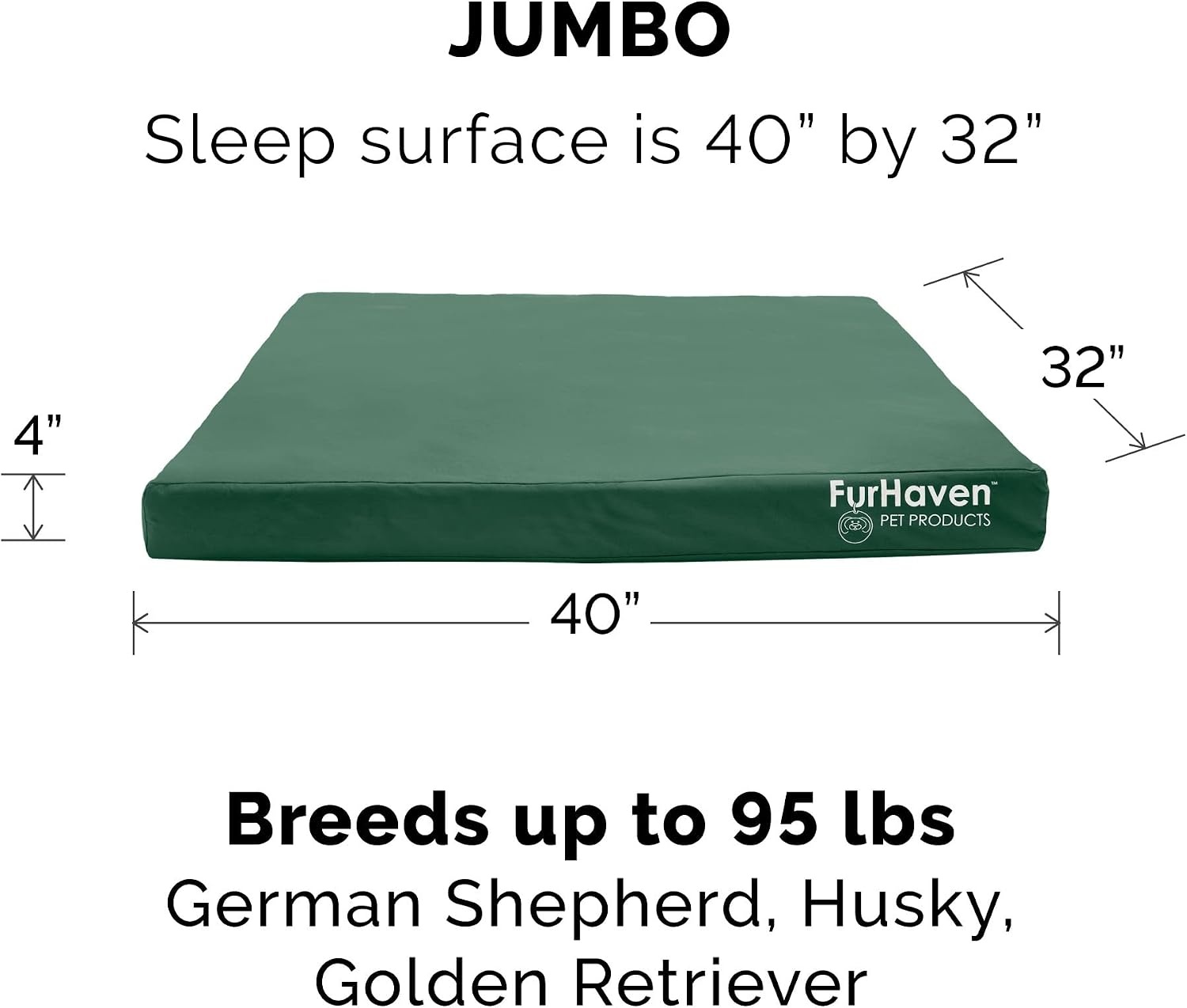 image:imageFurhaven Replacement Dog Bed Cover WaterResistant IndoorOutdoor Logo Print Oxford Polycanvas Mattress Washable Deep Lagoon Jumbo XLargeForest