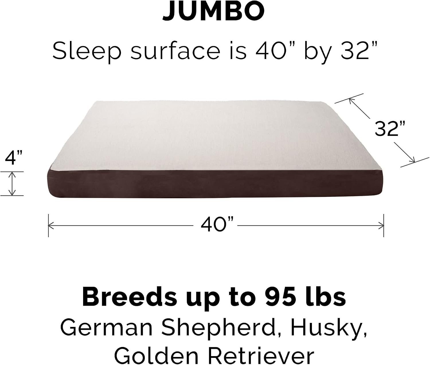 image:imageFurhaven Replacement Dog Bed Cover WaterResistant IndoorOutdoor Logo Print Oxford Polycanvas Mattress Washable Deep Lagoon Jumbo XLargeSherpa Suede Espresso