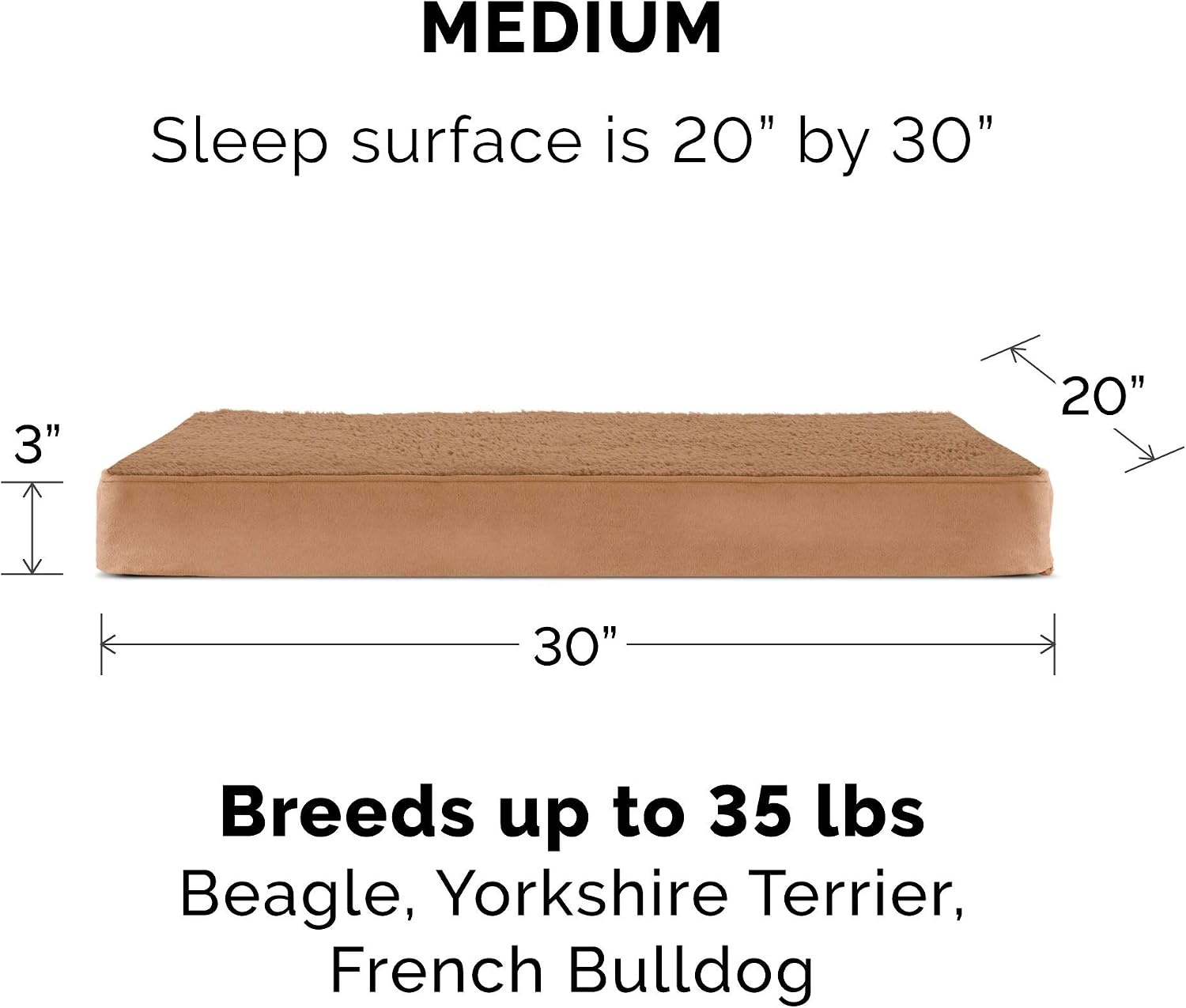 image:imageFurhaven Replacement Dog Bed Cover WaterResistant IndoorOutdoor Logo Print Oxford Polycanvas Mattress Washable Deep Lagoon Jumbo XLargeTerry Suede Camel
