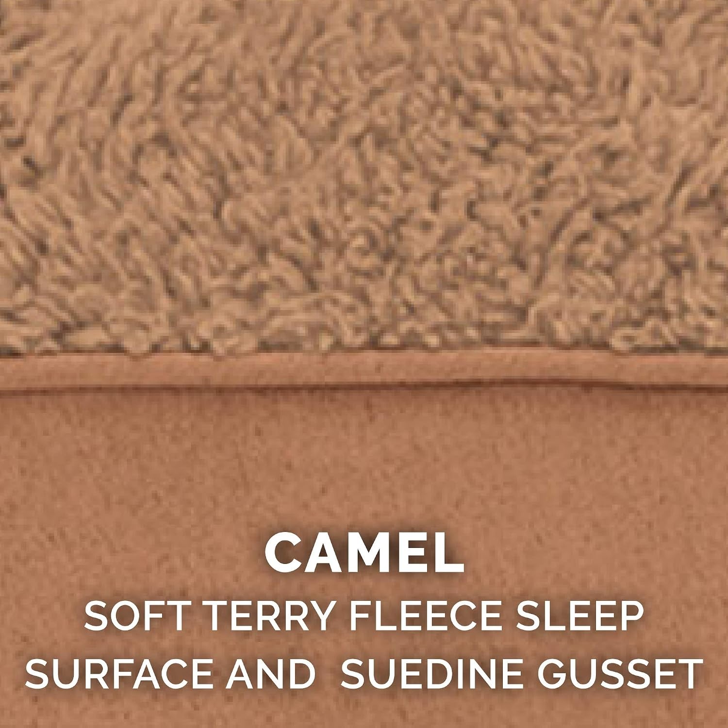image:imageFurhaven Replacement Dog Bed Cover WaterResistant IndoorOutdoor Logo Print Oxford Polycanvas Mattress Washable Deep Lagoon Jumbo XLargeTerry Suede Camel