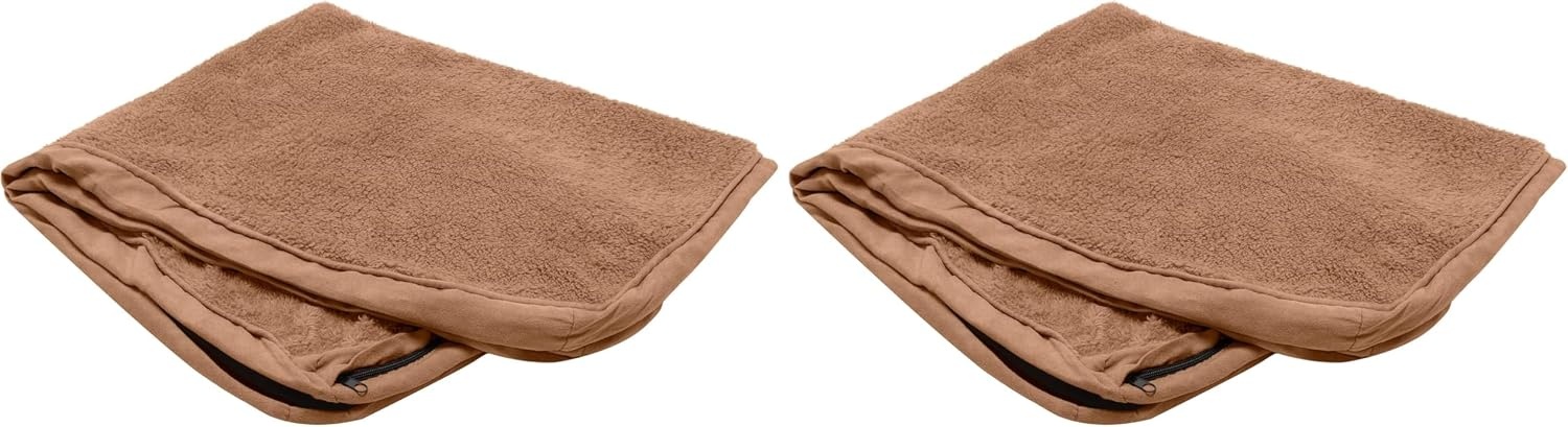 image:imageFurhaven Replacement Dog Bed Cover WaterResistant IndoorOutdoor Logo Print Oxford Polycanvas Mattress Washable Deep Lagoon Jumbo XLargeTerry Suede Camel