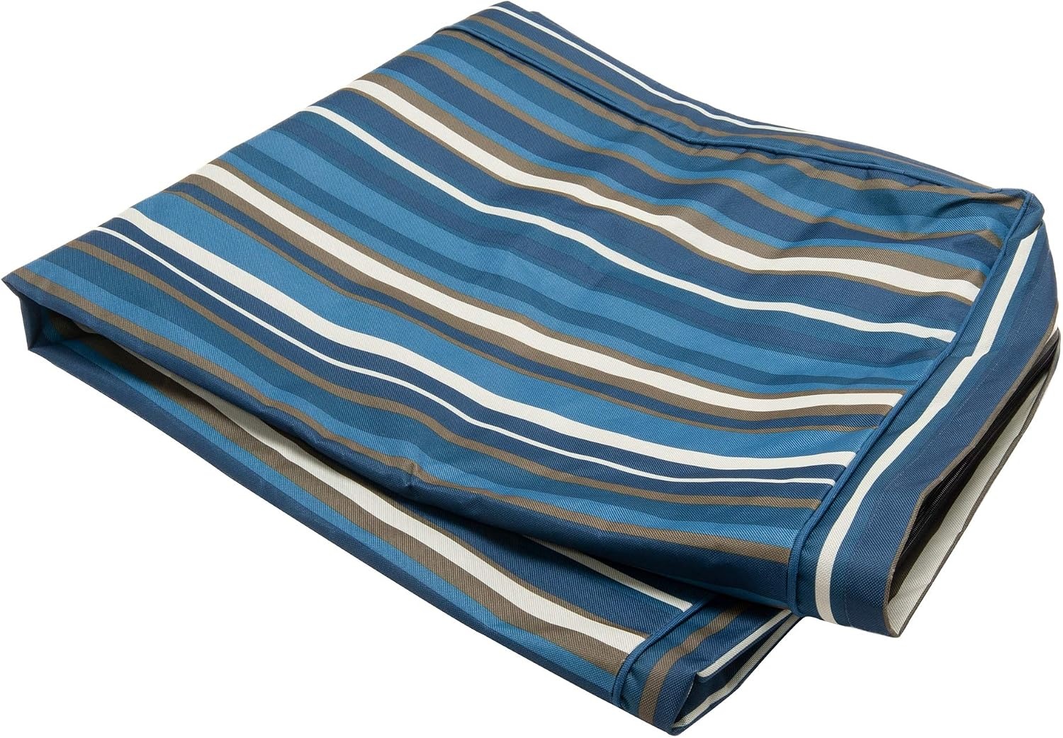 image:imageFurhaven Replacement Dog Bed Cover WaterResistant IndoorOutdoor Logo Print Oxford Polycanvas Mattress Washable Deep Lagoon Jumbo XLargeWaterResistant Striped Print Blue