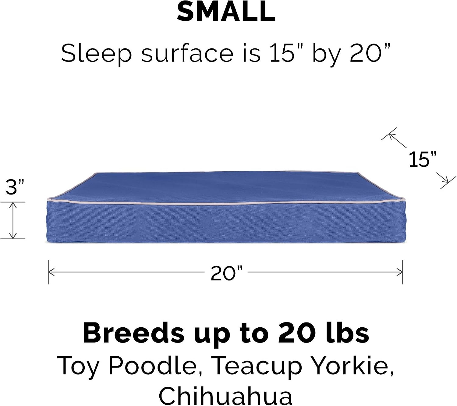 image:imageFurhaven Replacement Dog Bed Cover WaterResistant IndoorOutdoor Logo Print Oxford Polycanvas Mattress Washable Deep Lagoon Jumbo XLargeWaterResistant Solid Polycanvas Blue