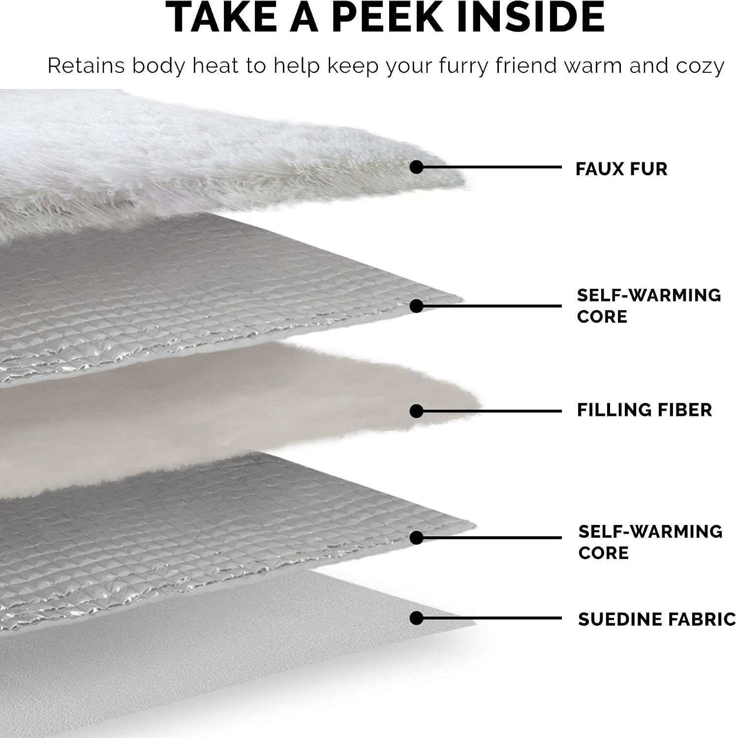 image:imageFurhaven SelfWarming Cat Bed for Indoor Cats 4Bedsin1 amp Washable Plush Long Faux Fur Convertible Cuddler Gray SmallSmall Pack of 2