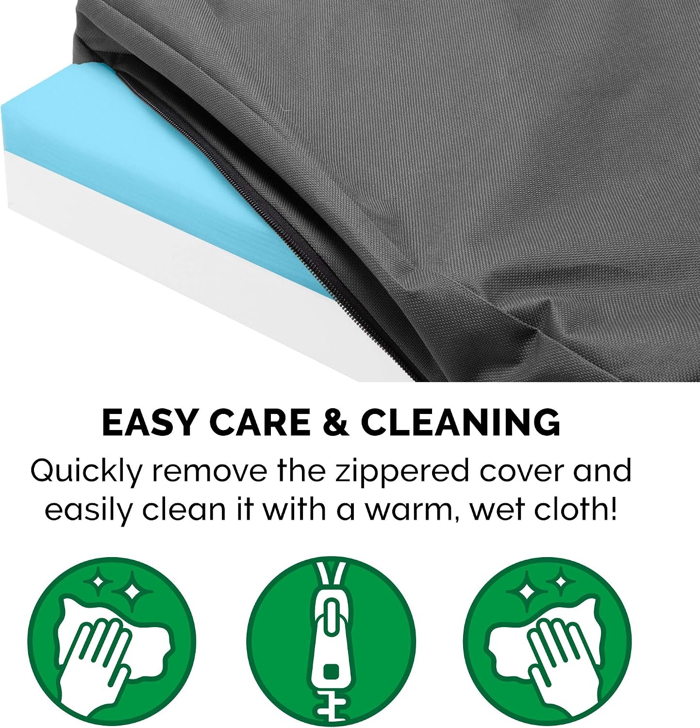 image:imageFurhaven WaterResistant Cooling Gel Dog Bed for LargeMedium Dogs w Removable Washable Cover For Dogs Up to 55 lbs IndoorOutdoor Logo Print Oxford Polycanvas Mattress Stone Gray Large