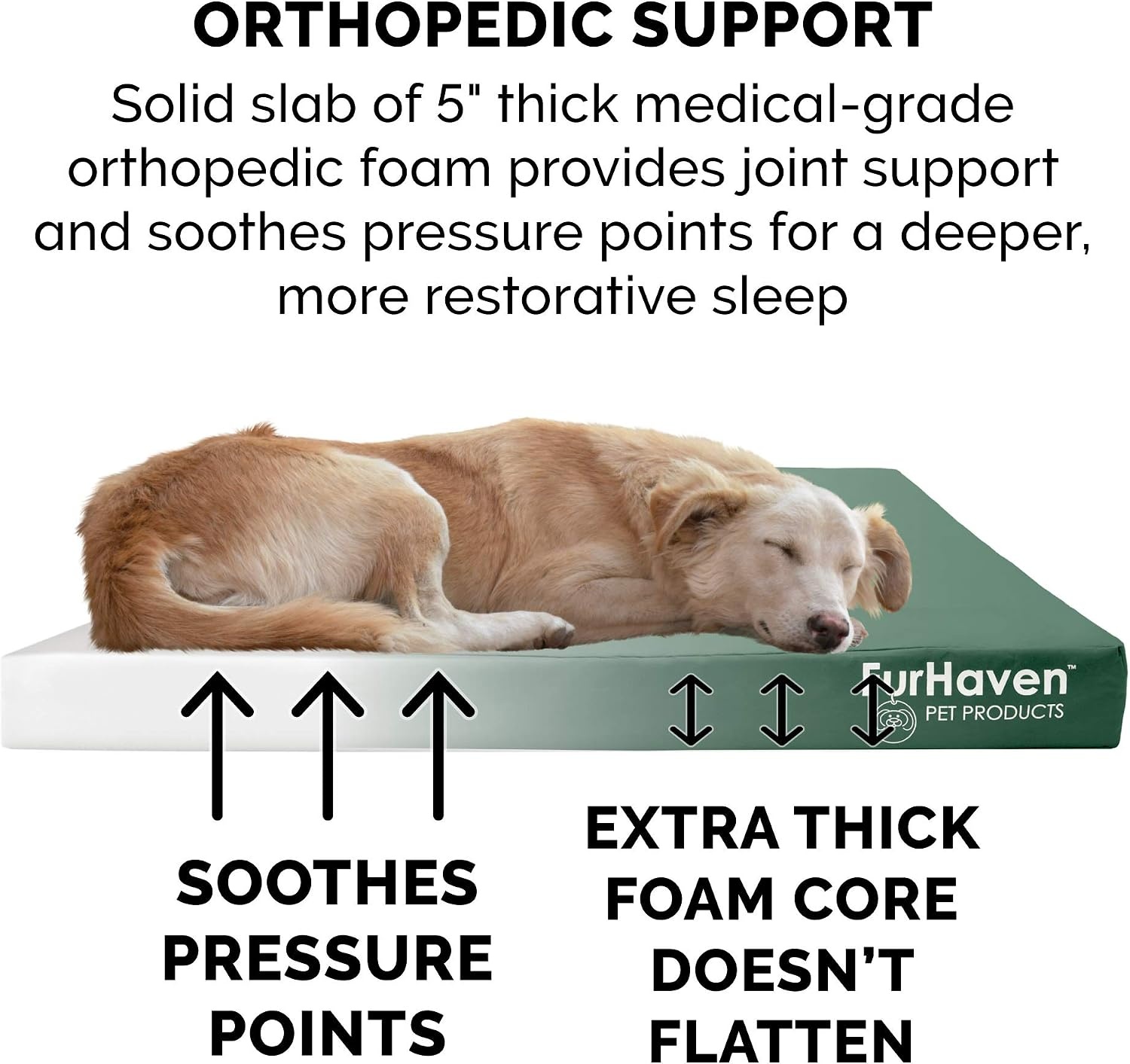 image:imageFurhaven WaterResistant Orthopedic Dog Bed for Large Dogs w Removable Washable Cover For Dogs Up to 95 lbs IndoorOutdoor Logo Print Oxford Polycanvas Mattress Stone Gray JumboXLWaterResistant Logo Print Forest