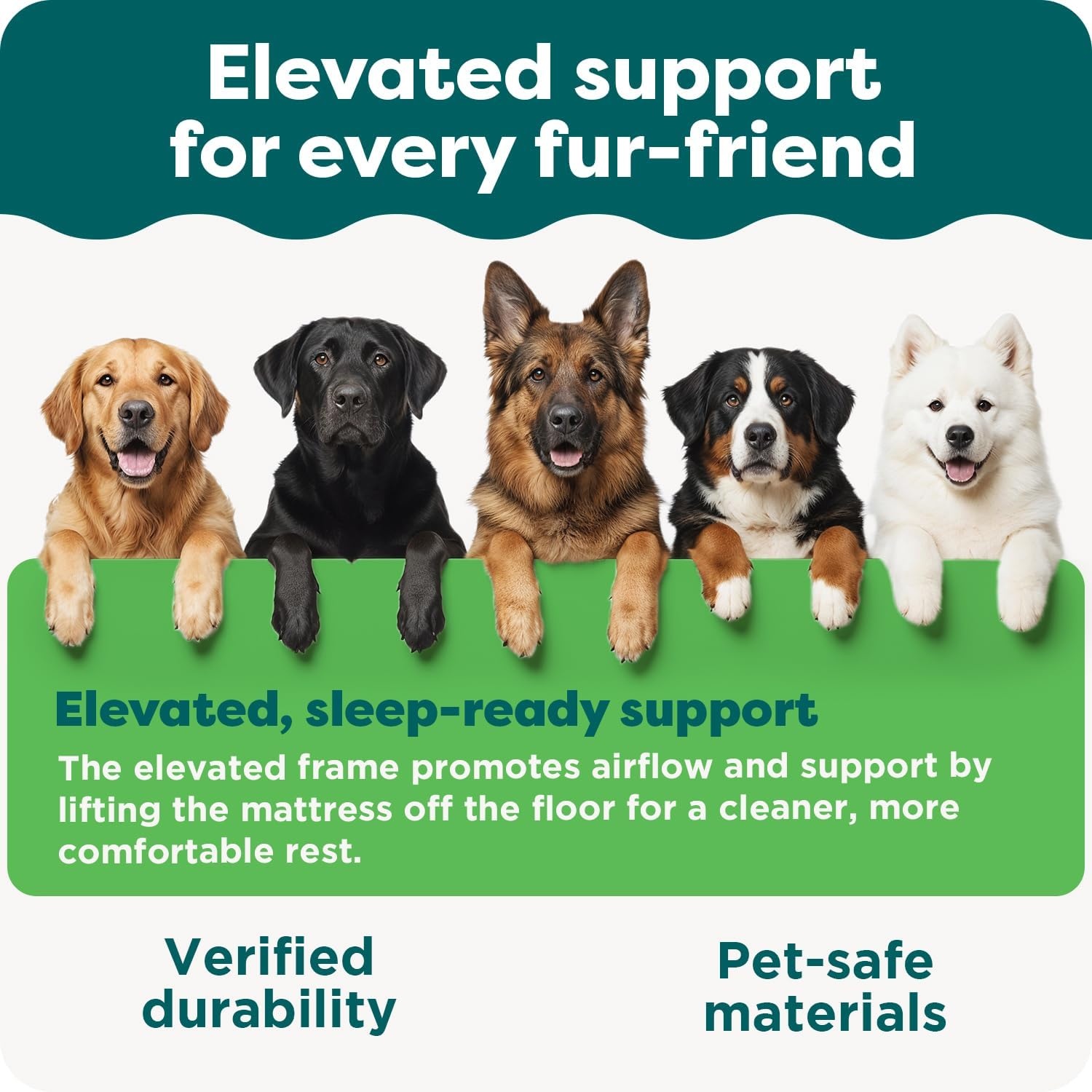 image:imageFurhaven WaterResistant Orthopedic Dog Bed for Large Dogs w Removable Washable Cover For Dogs Up to 95 lbs IndoorOutdoor Logo Print Oxford Polycanvas Mattress Stone Gray JumboXLWaterResistant Logo Print Deep Lagoon