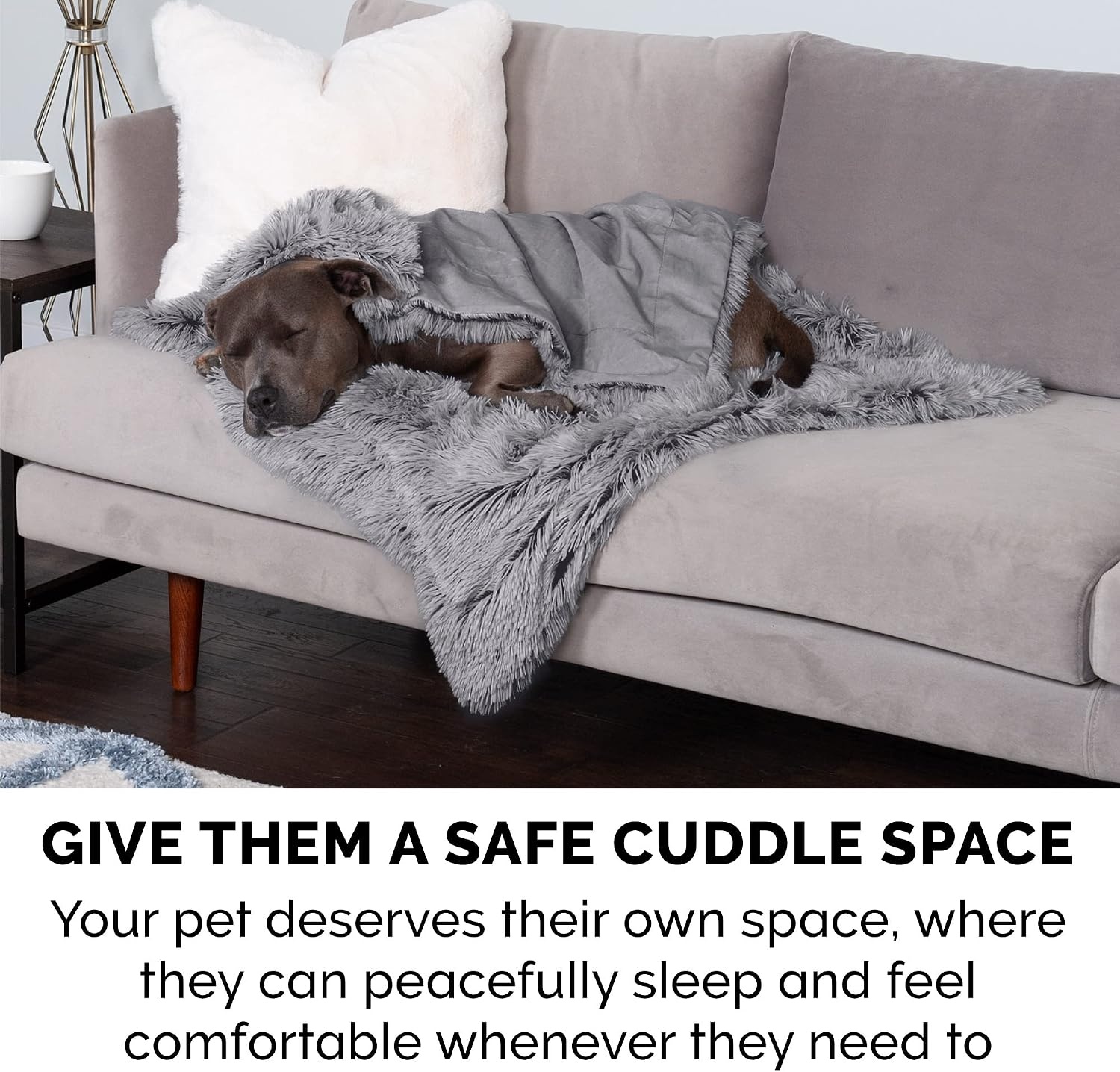 image:imageFurhaven Waterproof Throw Blanket for Dogs amp Indoor Cats Reversible Protective Pet Blanket Extra Large Long Faux Fur amp Velvet DriftwoodGray