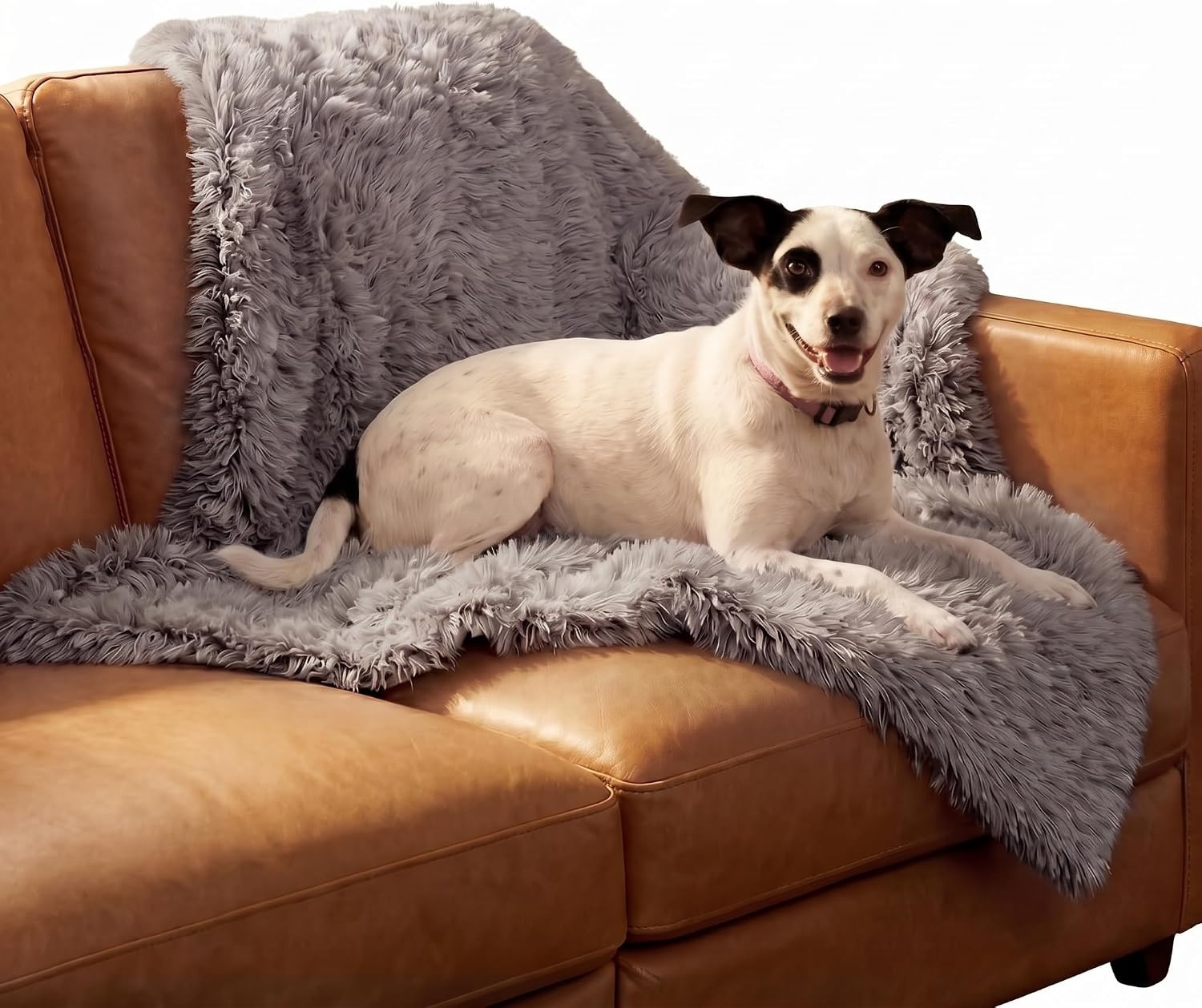 image:imageFurhaven Waterproof Throw Blanket for Dogs amp Indoor Cats Reversible Protective Pet Blanket Extra Large Long Faux Fur amp Velvet DriftwoodGray