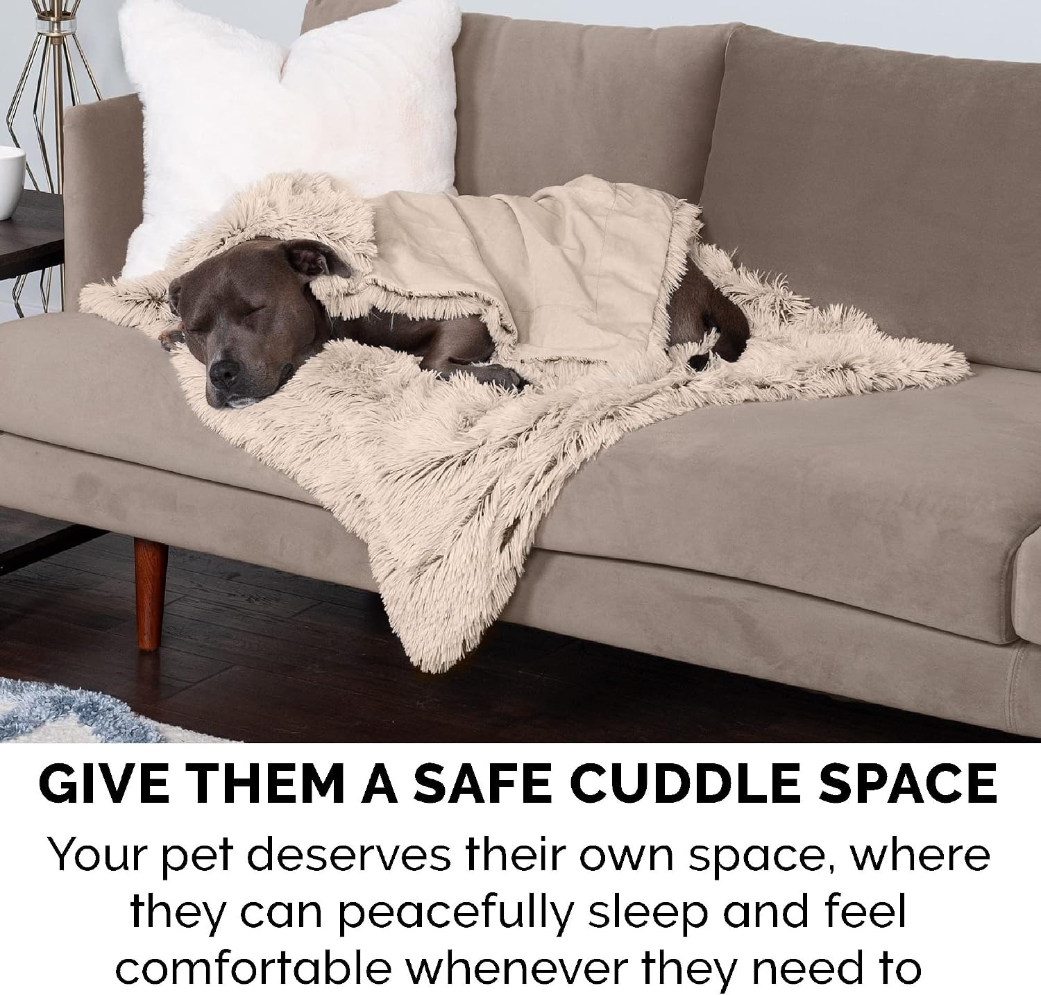 image:imageFurhaven Waterproof Throw Blanket for Dogs amp Indoor Cats Reversible Protective Pet Blanket Extra Large Long Faux Fur amp Velvet DriftwoodTaupe