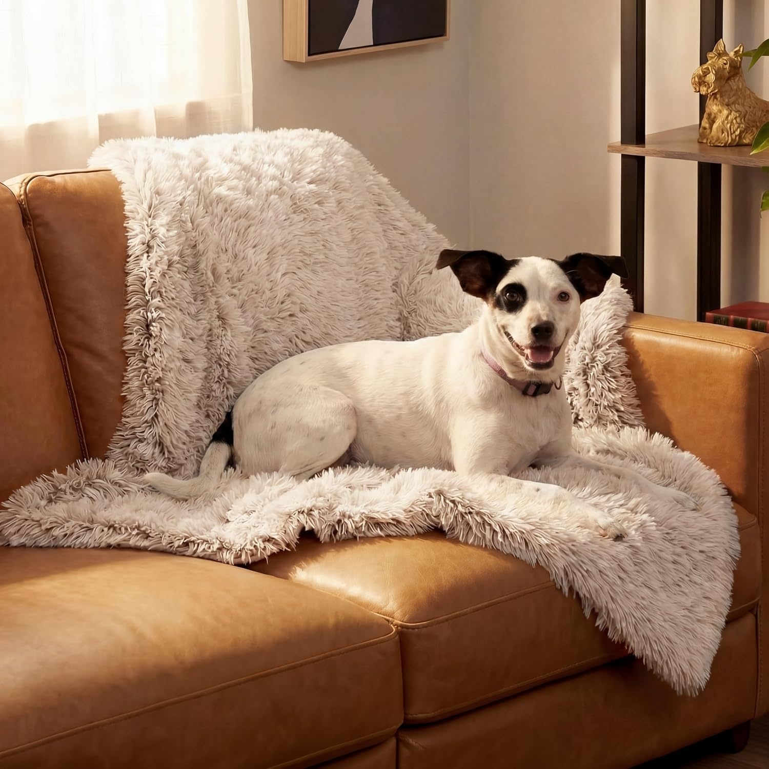 image:imageFurhaven Waterproof Throw Blanket for Dogs amp Indoor Cats Reversible Protective Pet Blanket Extra Large Long Faux Fur amp Velvet DriftwoodTaupe