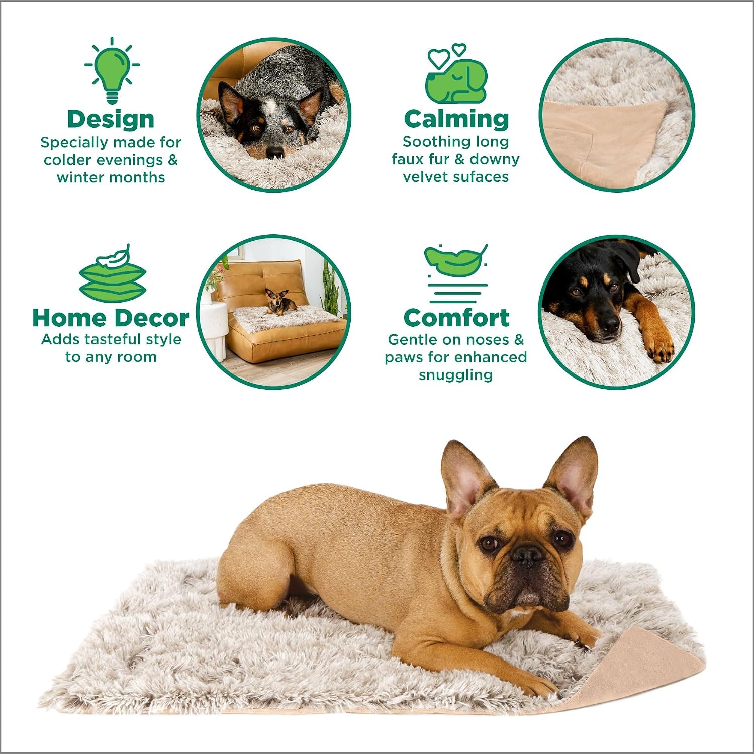 image:imageFurhaven Waterproof Throw Blanket for Dogs amp Indoor Cats Washable Shaggy Plush Calming Long Faux Fur amp Velvet Dog Blanket Driftwood SmallLong Faux Fur Taupe