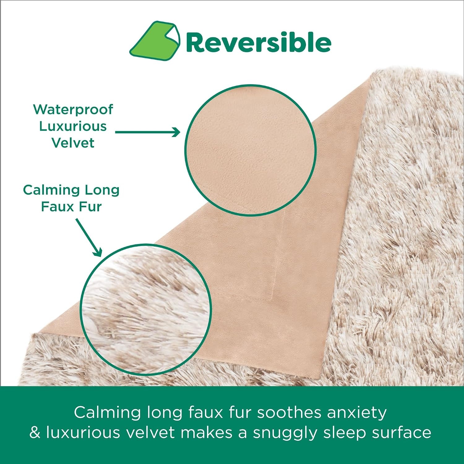 image:imageFurhaven Waterproof Throw Blanket for Dogs amp Indoor Cats Washable Shaggy Plush Calming Long Faux Fur amp Velvet Dog Blanket Driftwood SmallLong Faux Fur Taupe Pack of 2