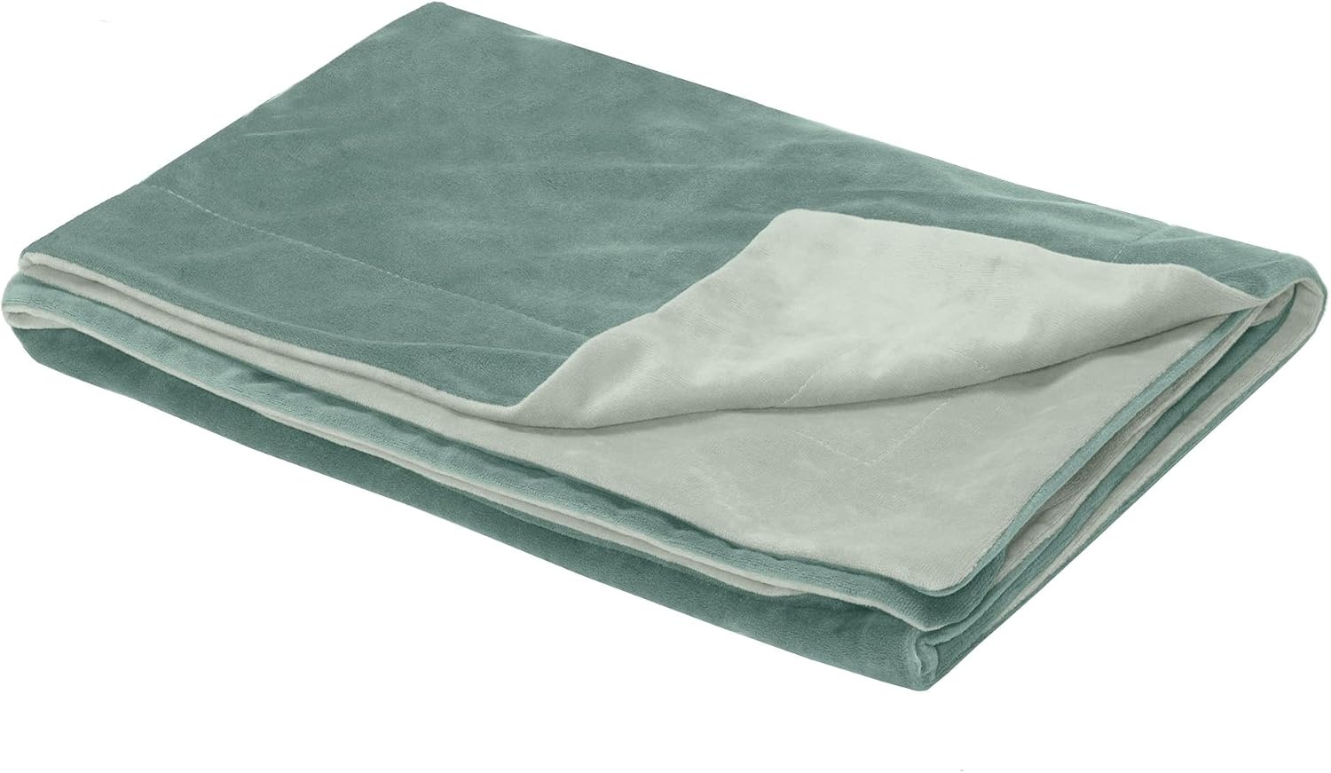 image:imageFurhaven Waterproof Throw Blanket for Dogs amp Indoor Cats Washable TwoTone Luxe Velvet Dog Blanket Celadon Green MediumCeladon Green