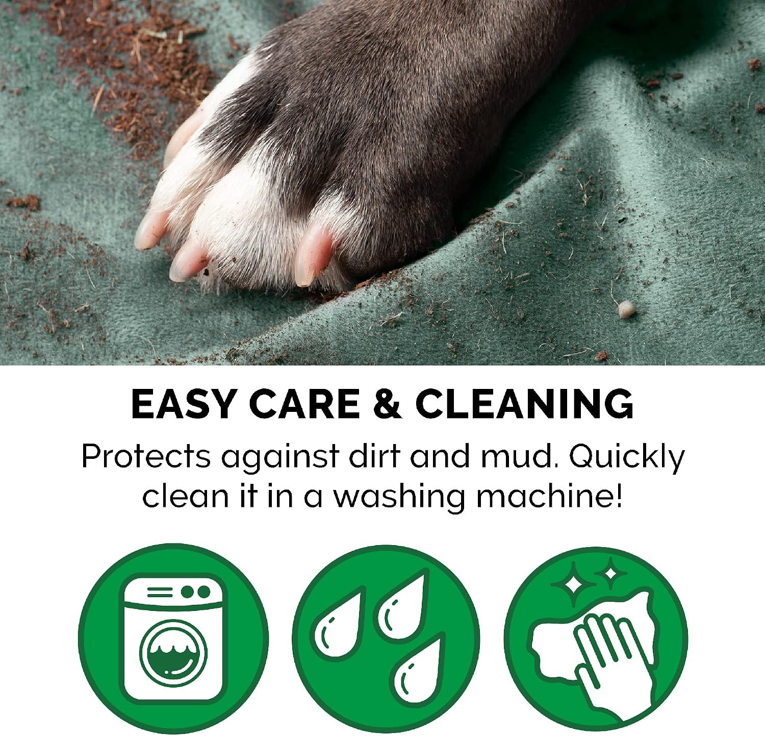 image:imageFurhaven Waterproof Throw Blanket for Dogs amp Indoor Cats Washable TwoTone Luxe Velvet Dog Blanket Celadon Green MediumCeladon Green