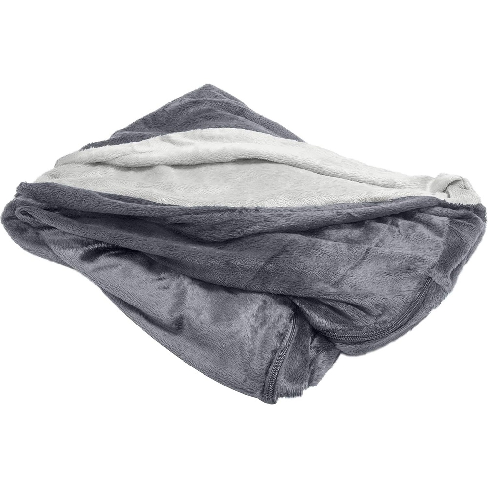 image:imageFurHaven Replacement Dog Bed Cover for Sherpa amp Suede Snuggery Fits Cool GelTop Foam Beds amp Solid Orthopedic Foam Beds Machine Washable Jumbo XL 44 inch GrayMicrovelvet Silver