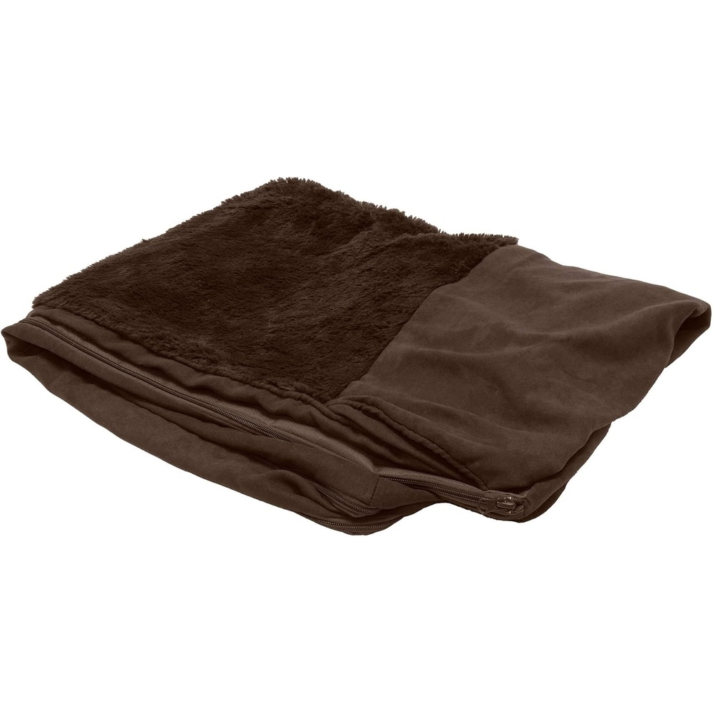 image:imageFurhaven Replacement Dog Bed Cover Plush amp Suede SofaStyle Machine Washable Espresso Jumbo Plus XXLarge