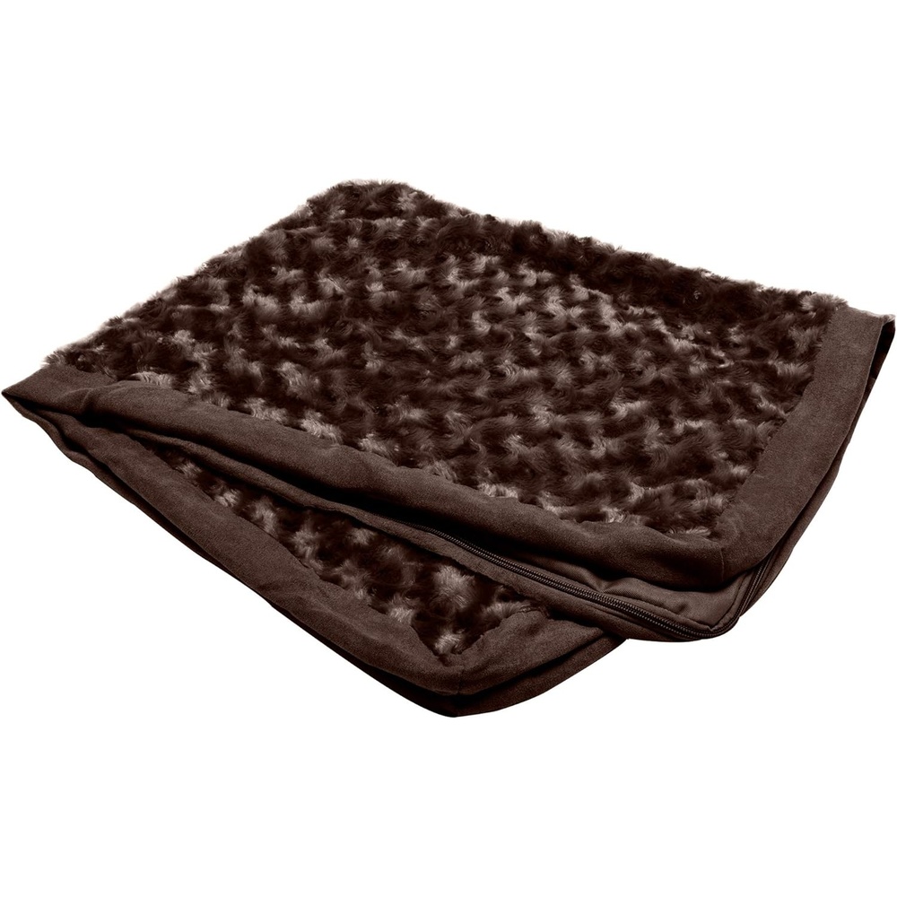 image:imageFurhaven Replacement Dog Bed Cover WaterResistant IndoorOutdoor Logo Print Oxford Polycanvas Mattress Washable Deep Lagoon Jumbo XLargeChocolate