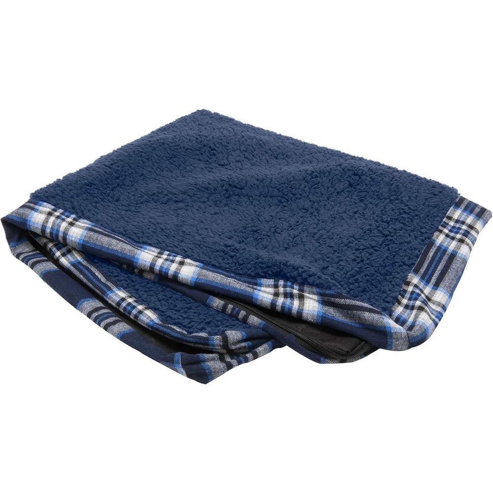 image:imageFurhaven Replacement Dog Bed Cover WaterResistant IndoorOutdoor Logo Print Oxford Polycanvas Mattress Washable Deep Lagoon Jumbo XLargeSherpa Plaid Flannel Midnight Blue