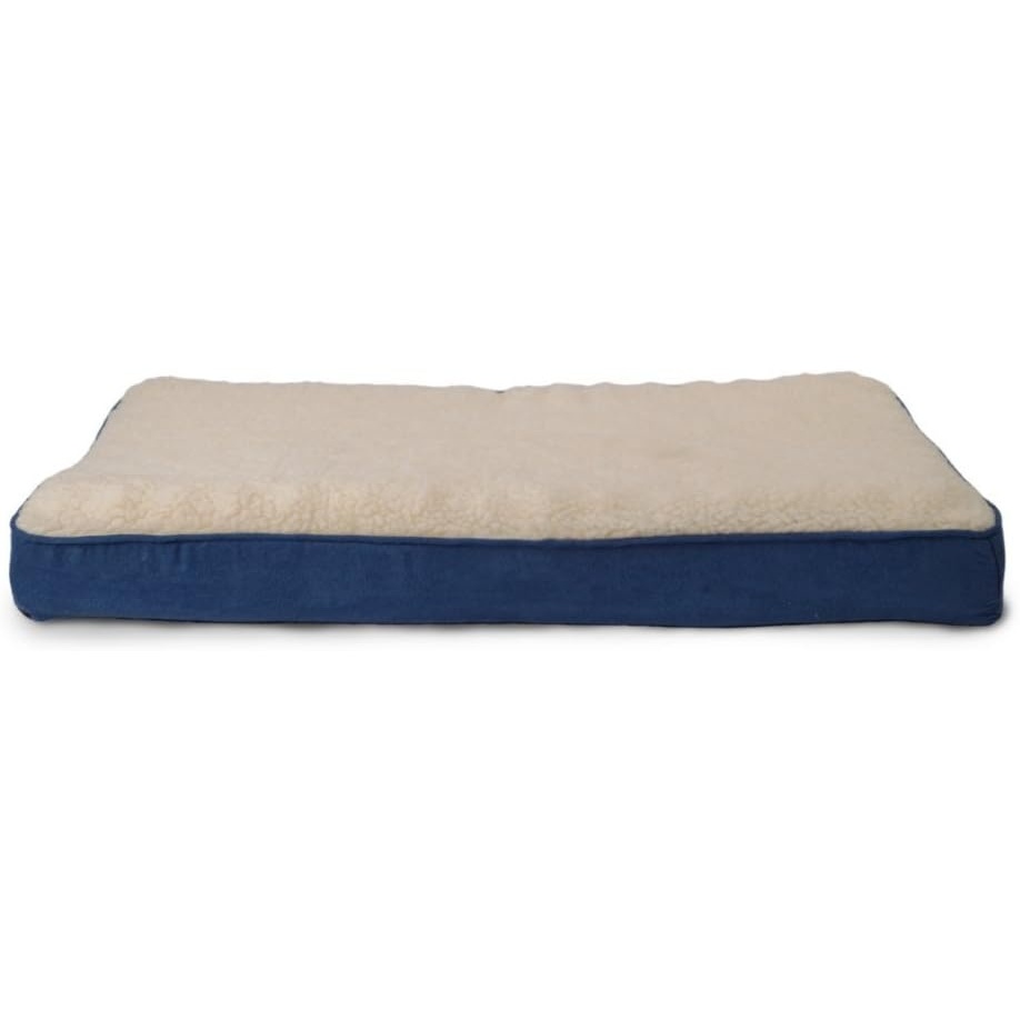 image:imageFurhaven Replacement Dog Bed Cover WaterResistant IndoorOutdoor Logo Print Oxford Polycanvas Mattress Washable Deep Lagoon Jumbo XLargeSherpa Suede Navy